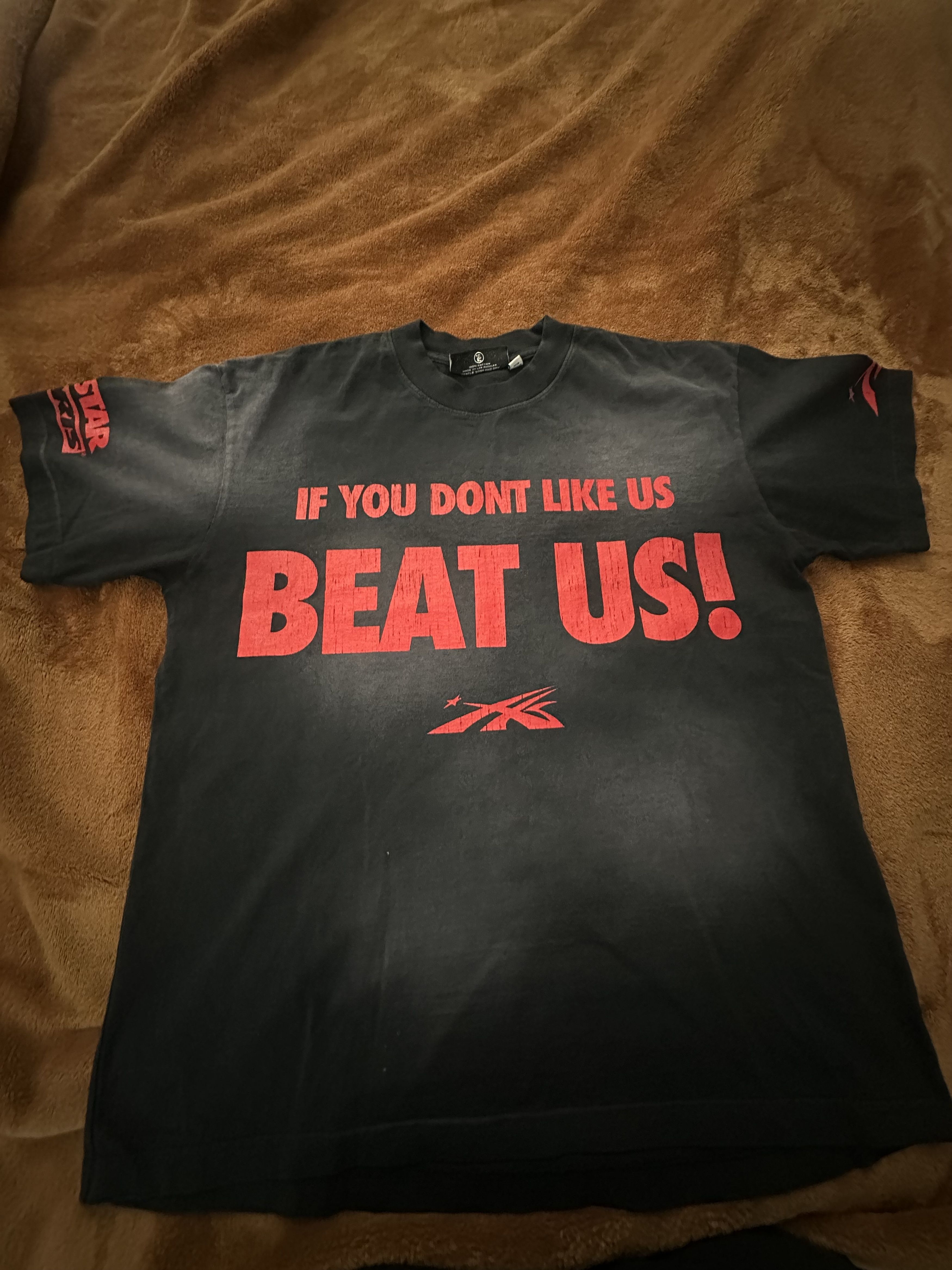HELLSTAR Hellstar Beat Us! T-Shirt (Red/Black) | Grailed