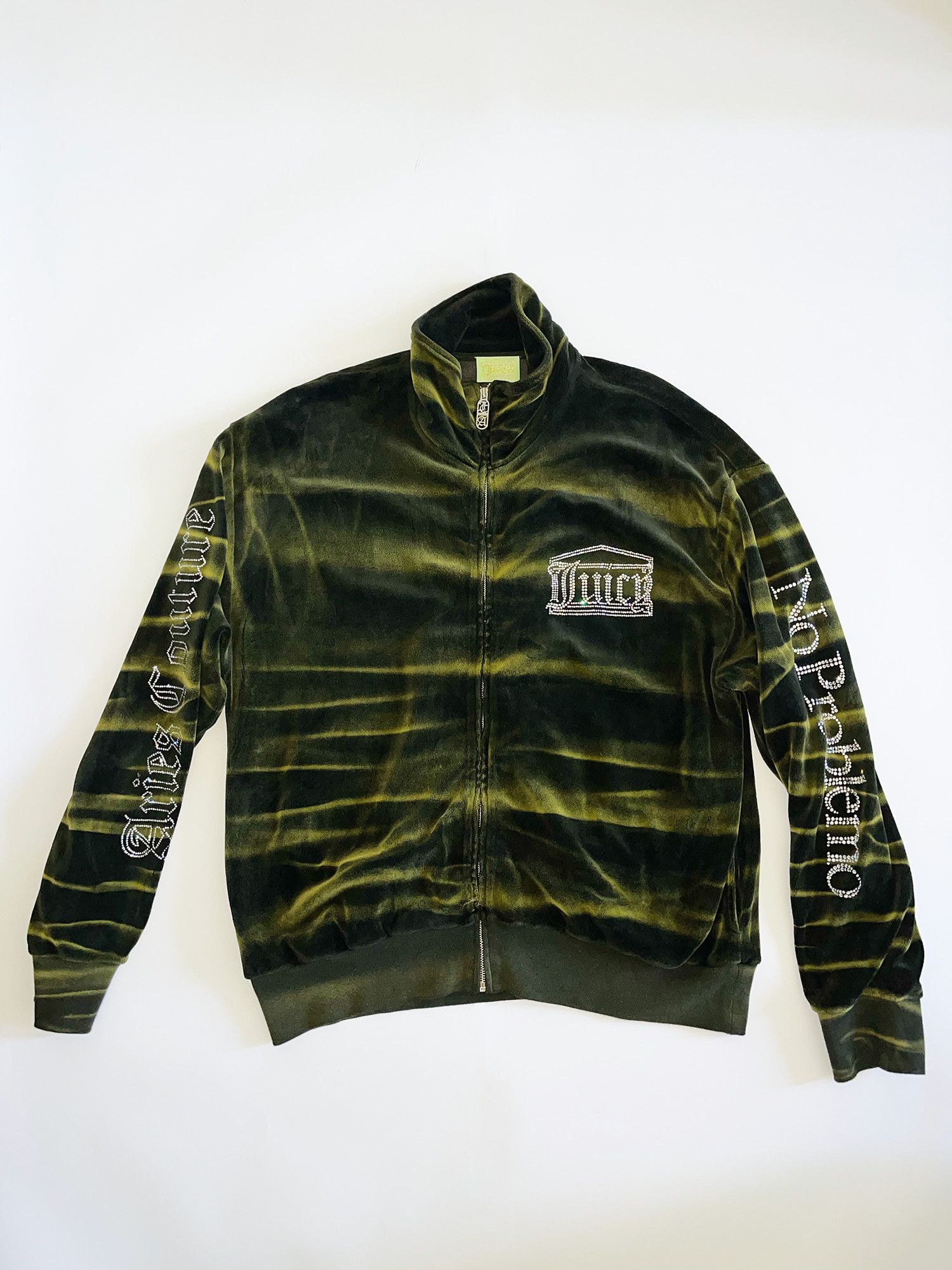 image of Aries Juicy Couture Velour Track Top in Green, Men's (Size XL)