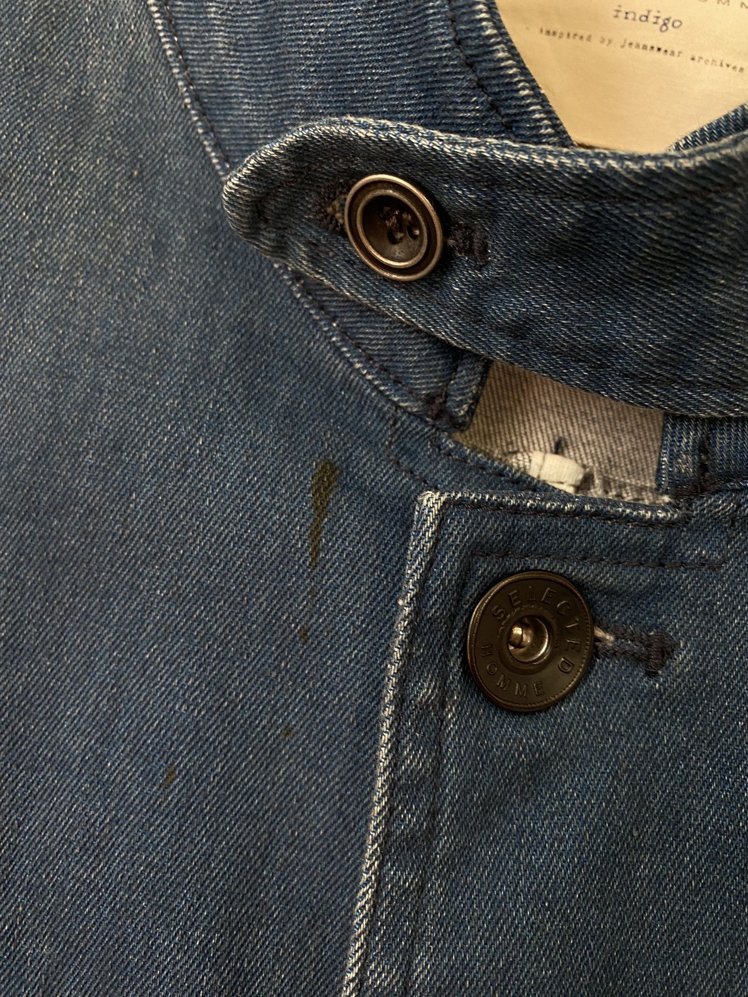 Selected Homme Vintage Washed Indigo Workwear Chore Coat Jacket Denim Size US XL / EU 56 / 4 - 5 Thumbnail