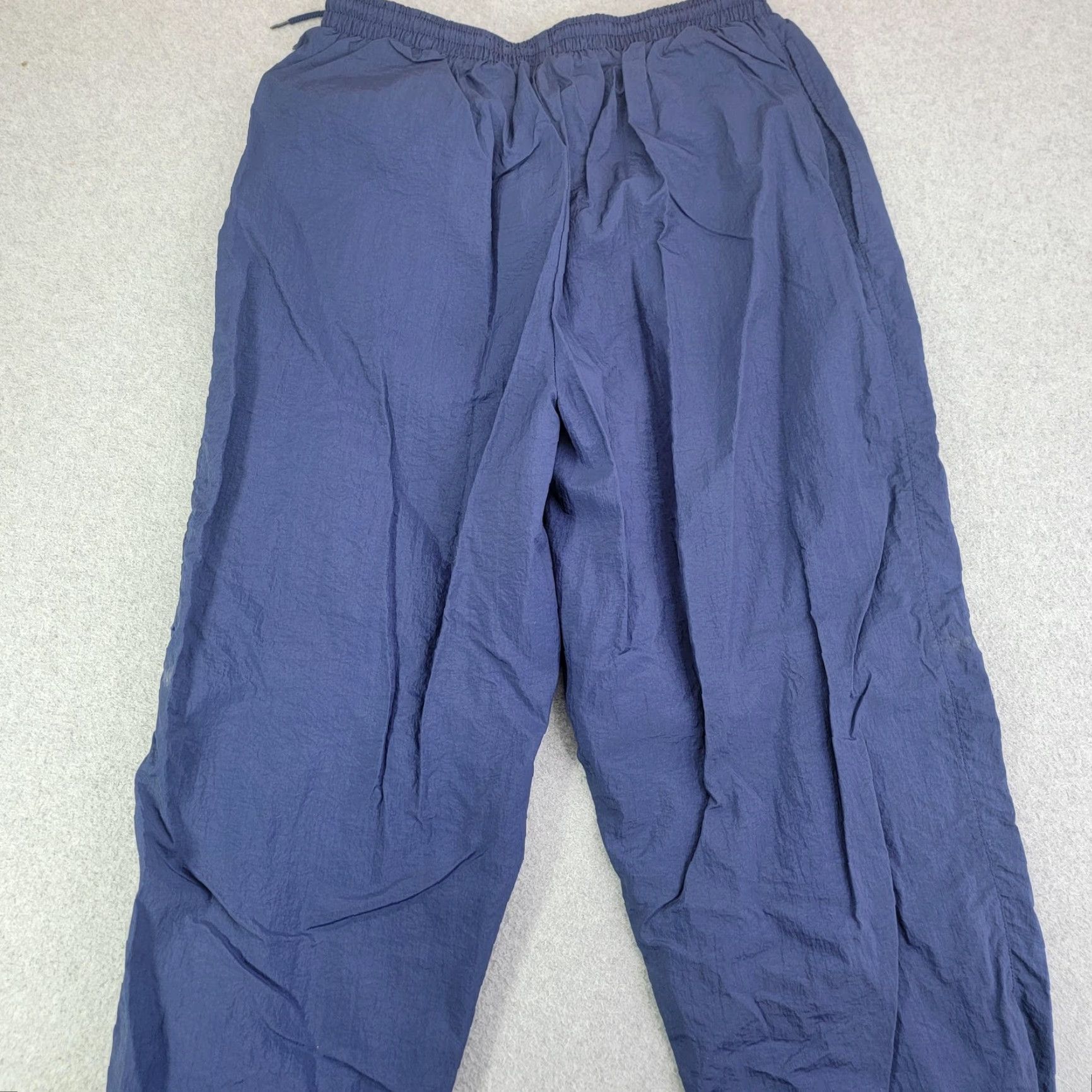 Nike Nike Pants Mens Large Blue Nylon Track Warm Up Jogger Lined Elastic Cuff Zip vtg Size US 33 - 6 Thumbnail