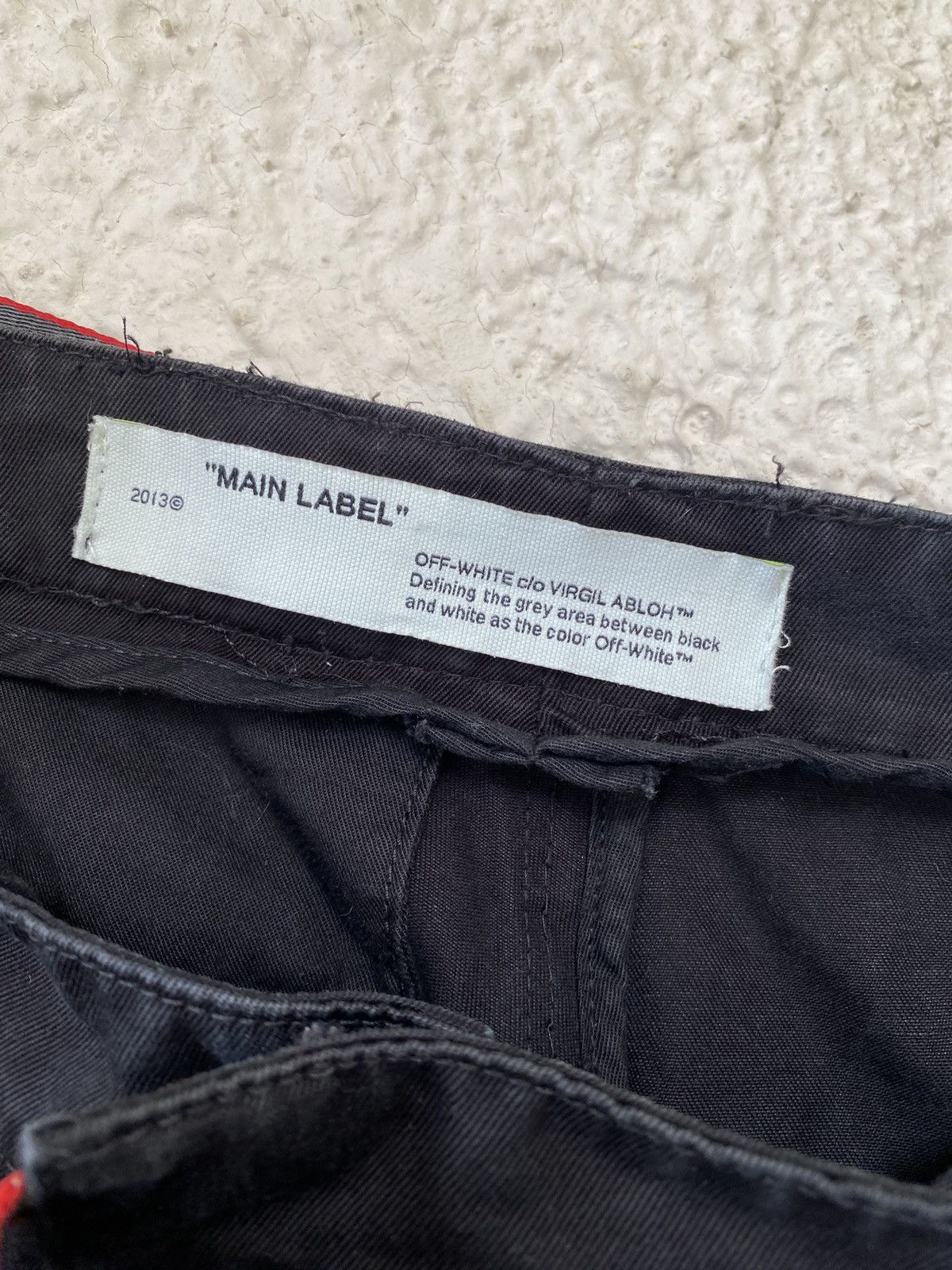 Off-White Off-White OW Belted Chino Black Pants Size US 33 - 4 Thumbnail