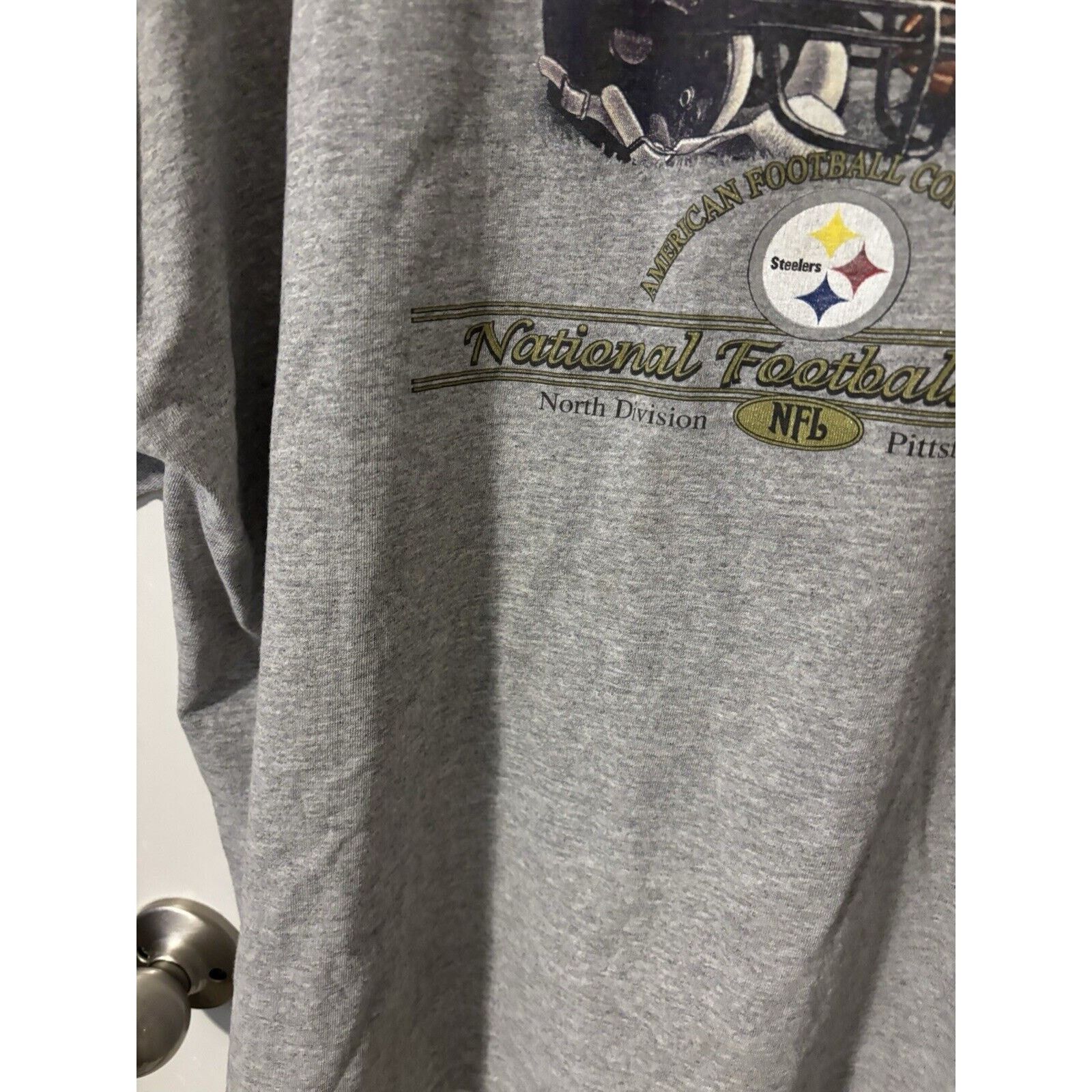NFL vintage 90s pittsburgh steelers NFL football shirt grey Size US L / EU 52-54 / 3 - 3 Thumbnail