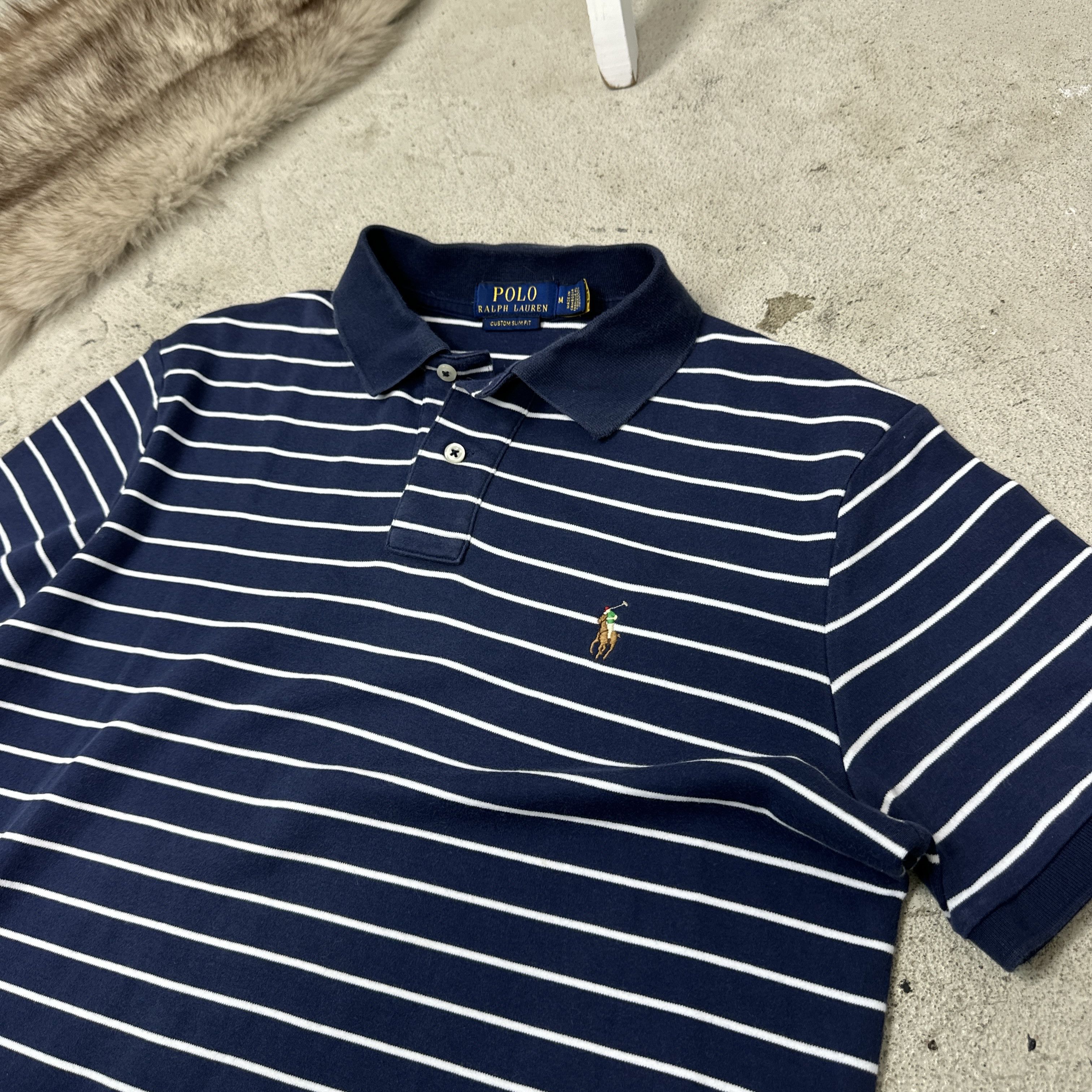 Polo Ralph Lauren Vintage Striped Mercerized Polo Ralph Lauren T-shirt Y2K Size US S / EU 44-46 / 1 - 2 Thumbnail
