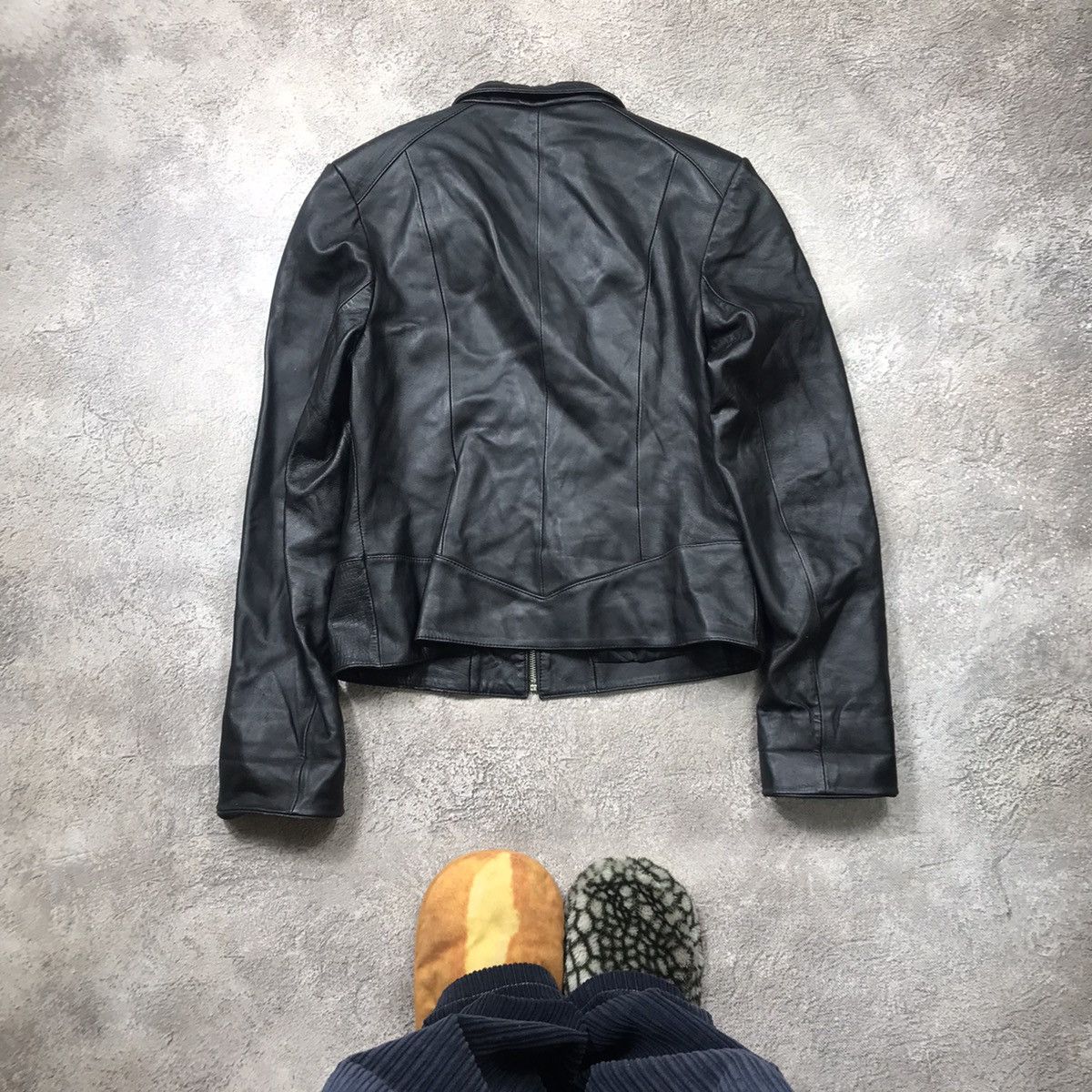 Genuine Leather Vintage 90s Black Biker Leather Jacket Grunge Streetwear M Size M / US 6-8 / IT 42-44 - 6 Thumbnail