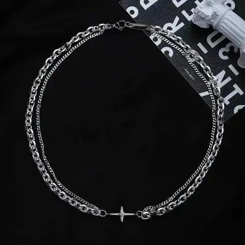 Other Punk gothic necklace vintage chain Size ONE SIZE - 2 Thumbnail