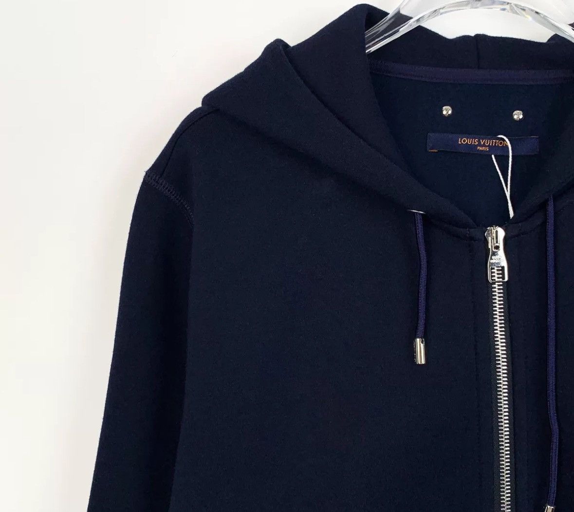 Louis Vuitton Louis Vuitton Lv navy blue cotton hooded sweatshirt jacket Size US L / EU 52-54 / 3 - 3 Thumbnail