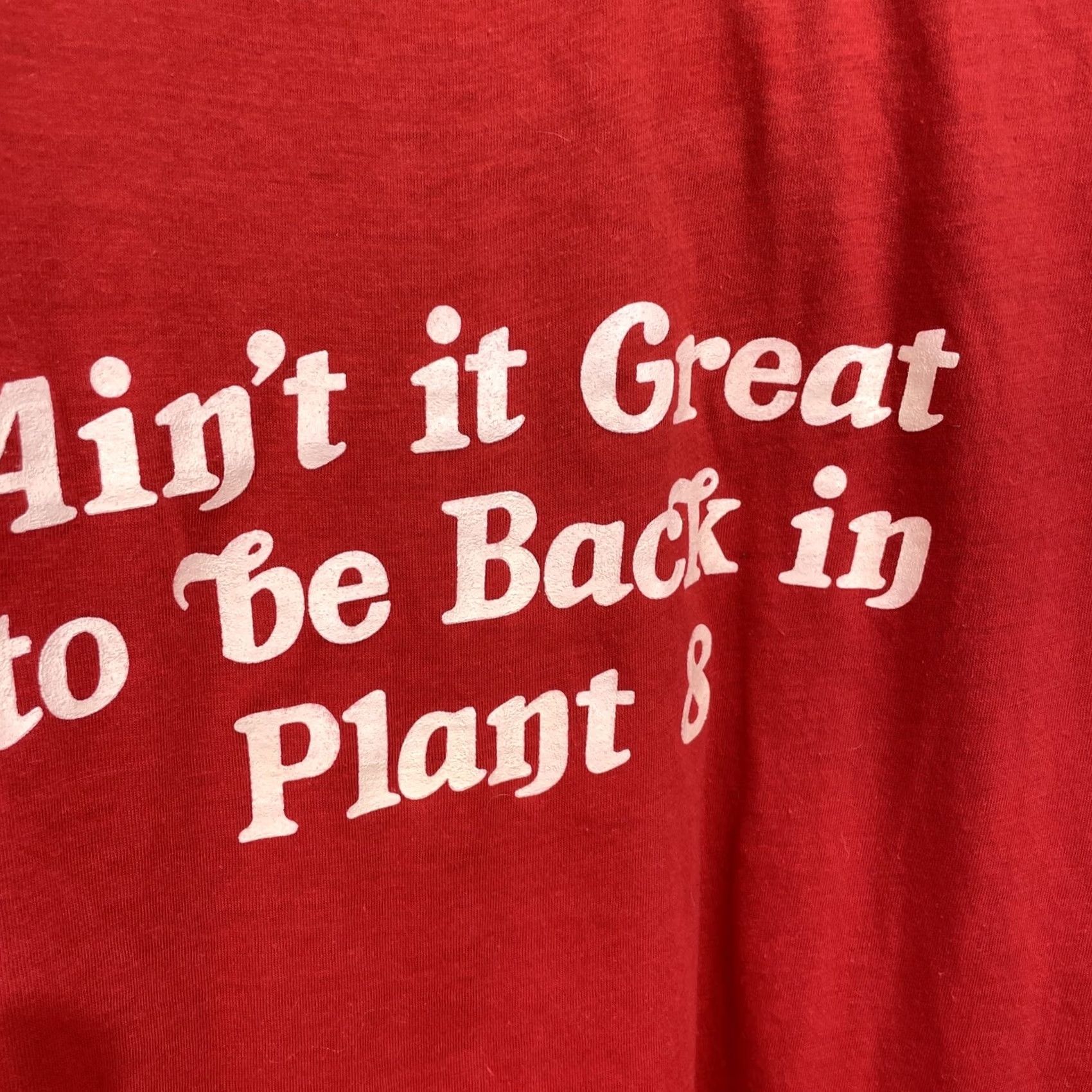 Vintage VINTAGE GM General Motors T Shirt Back In Plant 8 Red Large Single Stitch USA Shirt Men 1990s 90s Cars USA Brand Screen Stars Size US L / EU 52-54 / 3 - 7 Thumbnail