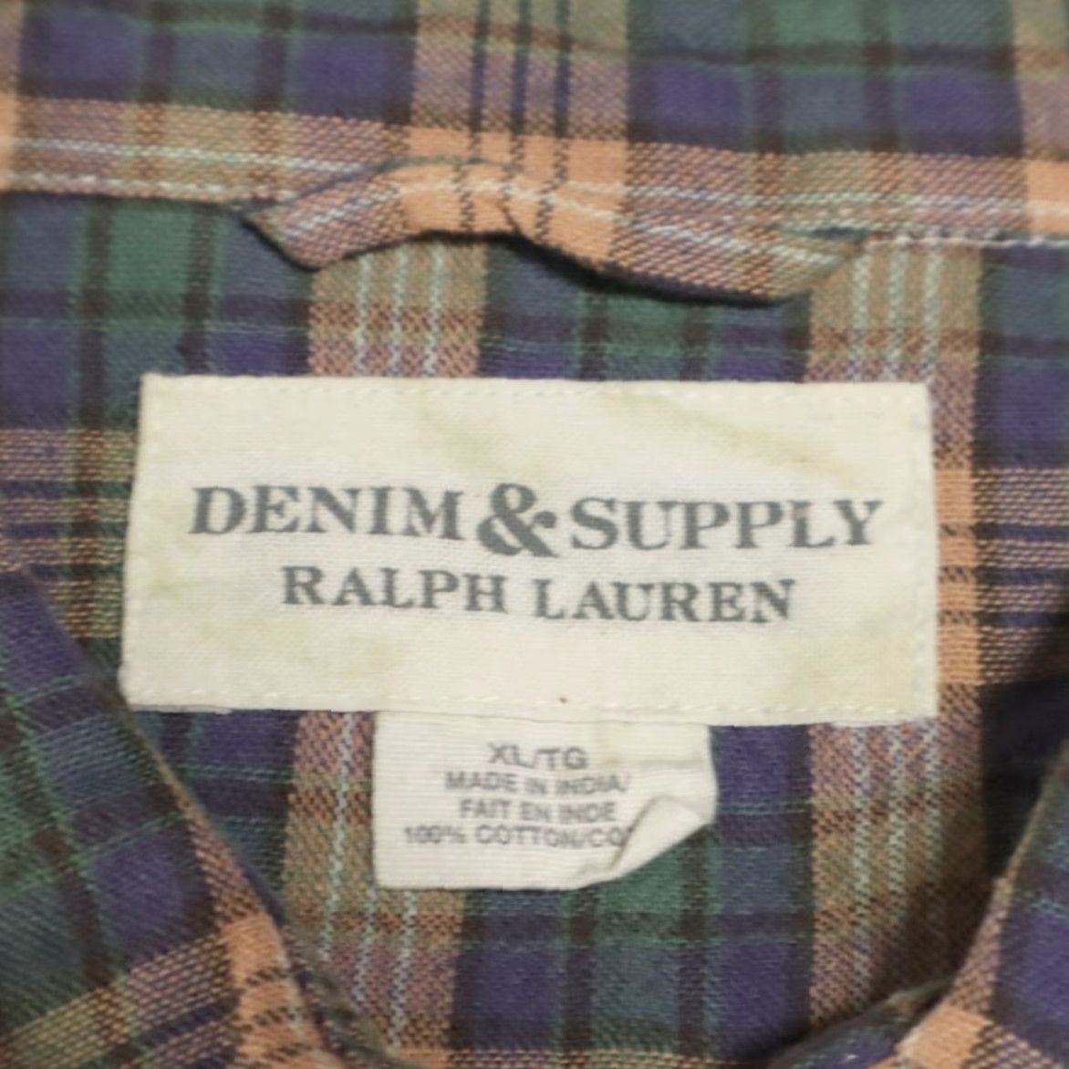 Vintage Denim & Supply Ralph Lauren Pearl Snap Twill Plaid Shirt Green Men XL Shirt Size US XL / EU 56 / 4 - 5 Thumbnail