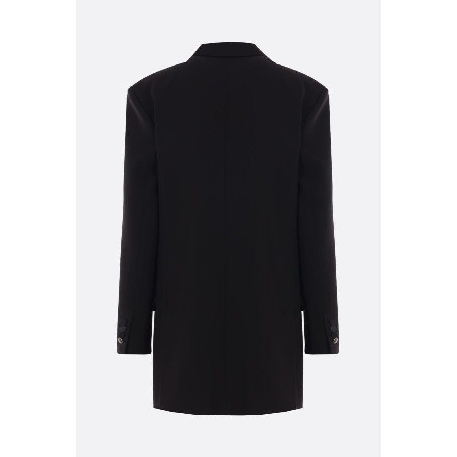 Max Mara MAX MARA Gabarra Cady Black Double-Breasted Jacket New & Aut Size M / US 6-8 / IT 42-44 - 2 Thumbnail