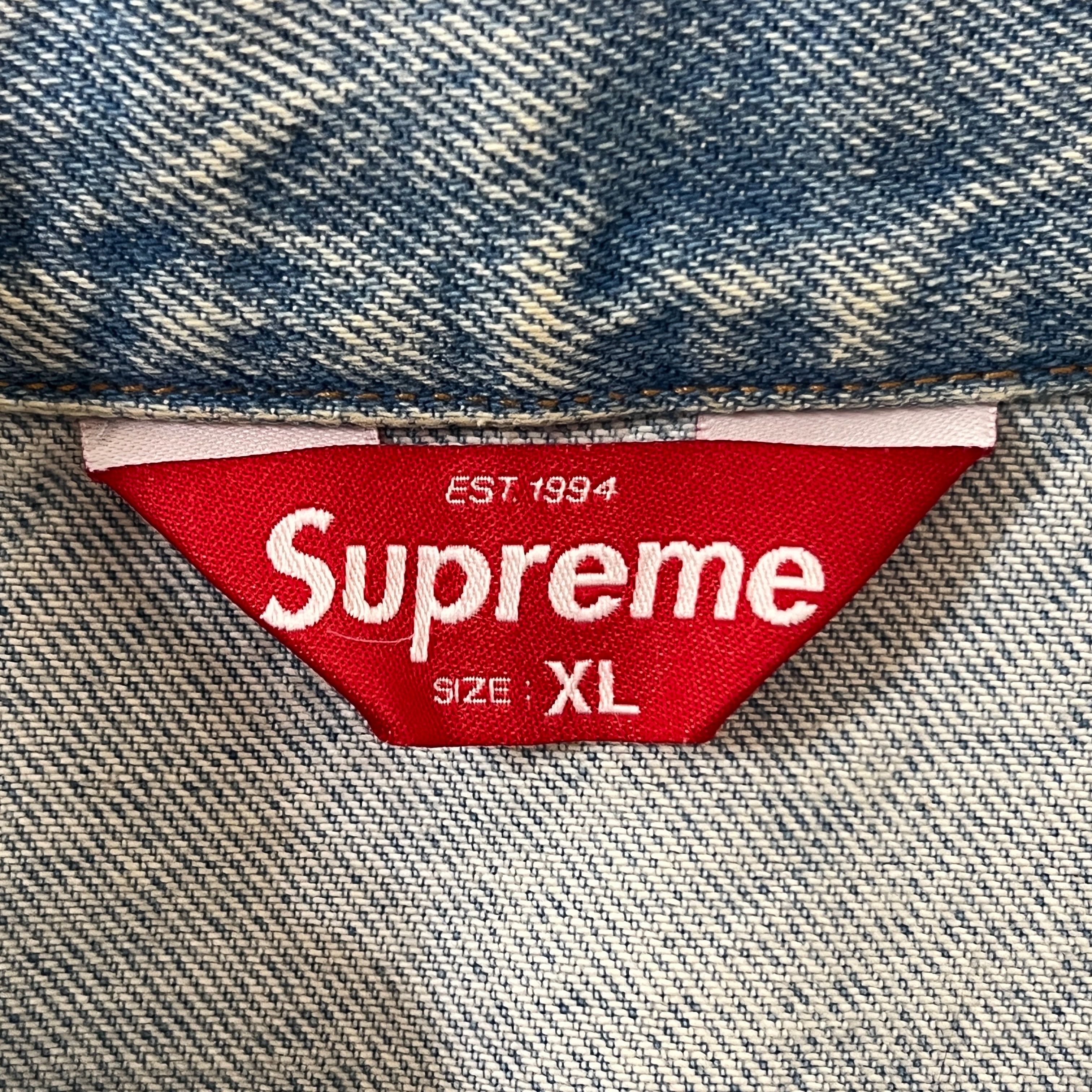 Supreme Supreme SS16 Denim Trucker Jacket Washed Blue Size US XL / EU 56 / 4 - 8 Thumbnail