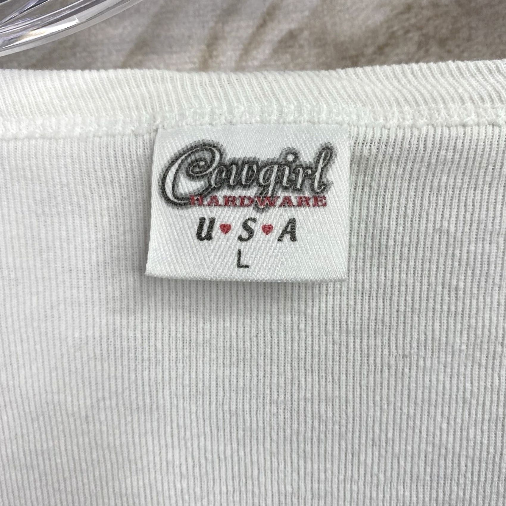 Vintage VINTAGE Cowgirl Hardware Western Shirt L Womens White Embroidered Long Sleeve Knit Shirt Size L / US 10 / IT 46 - 3 Thumbnail