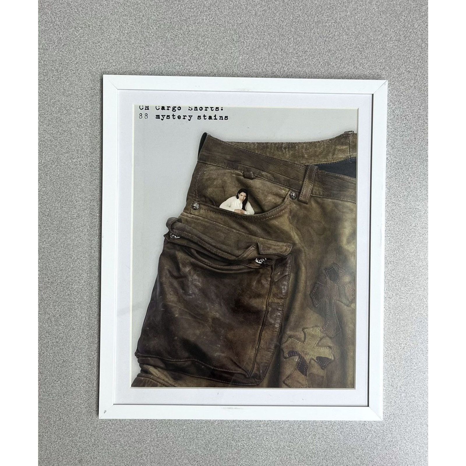 Chrome Hearts × Japanese Brand × Vintage Chrome Hearts close up CH cargo shorts Framed poster 9x11 Size ONE SIZE - 1 Thumbnail