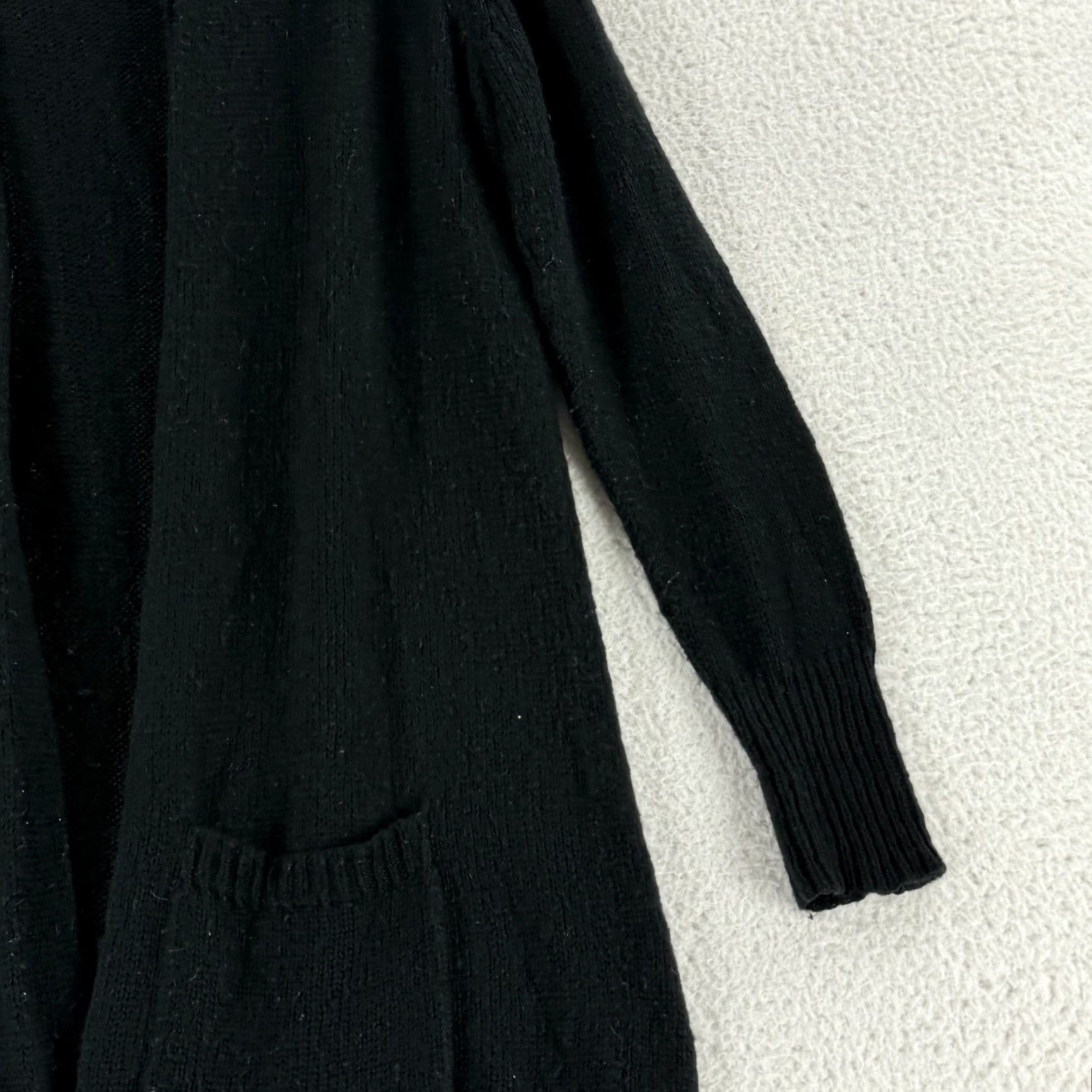 Vintage Wooden Ships Cardigan Sweater Women Small Black Long Sleeve Knit Wool Mohair Size S / US 4 / IT 40 - 3 Thumbnail