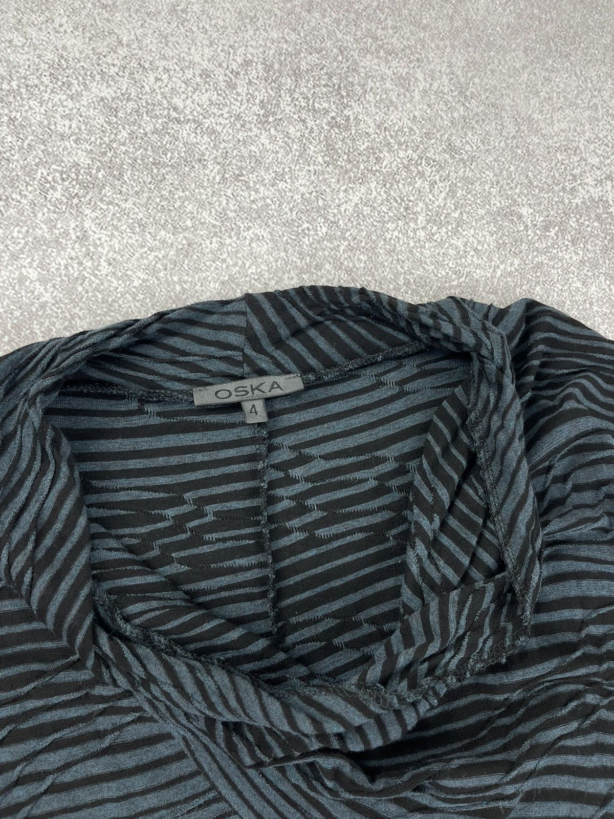 Japanese Brand Oska Striped Tunic Blouse Japan Style Size L / US 10 / IT 46 - 6 Thumbnail