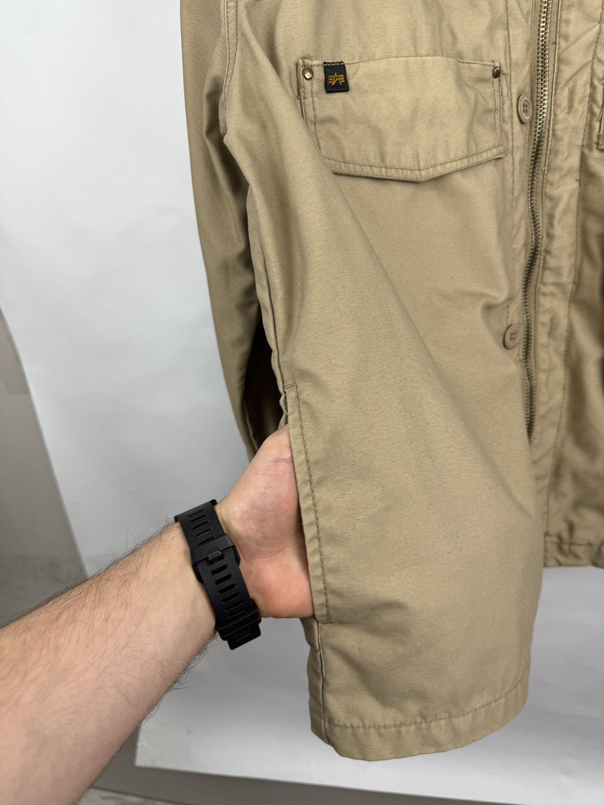 Alpha Industries 🇺🇸 Vintage 90s Alpha Industries Military USA Army Rare Size US L / EU 52-54 / 3 - 12 Thumbnail