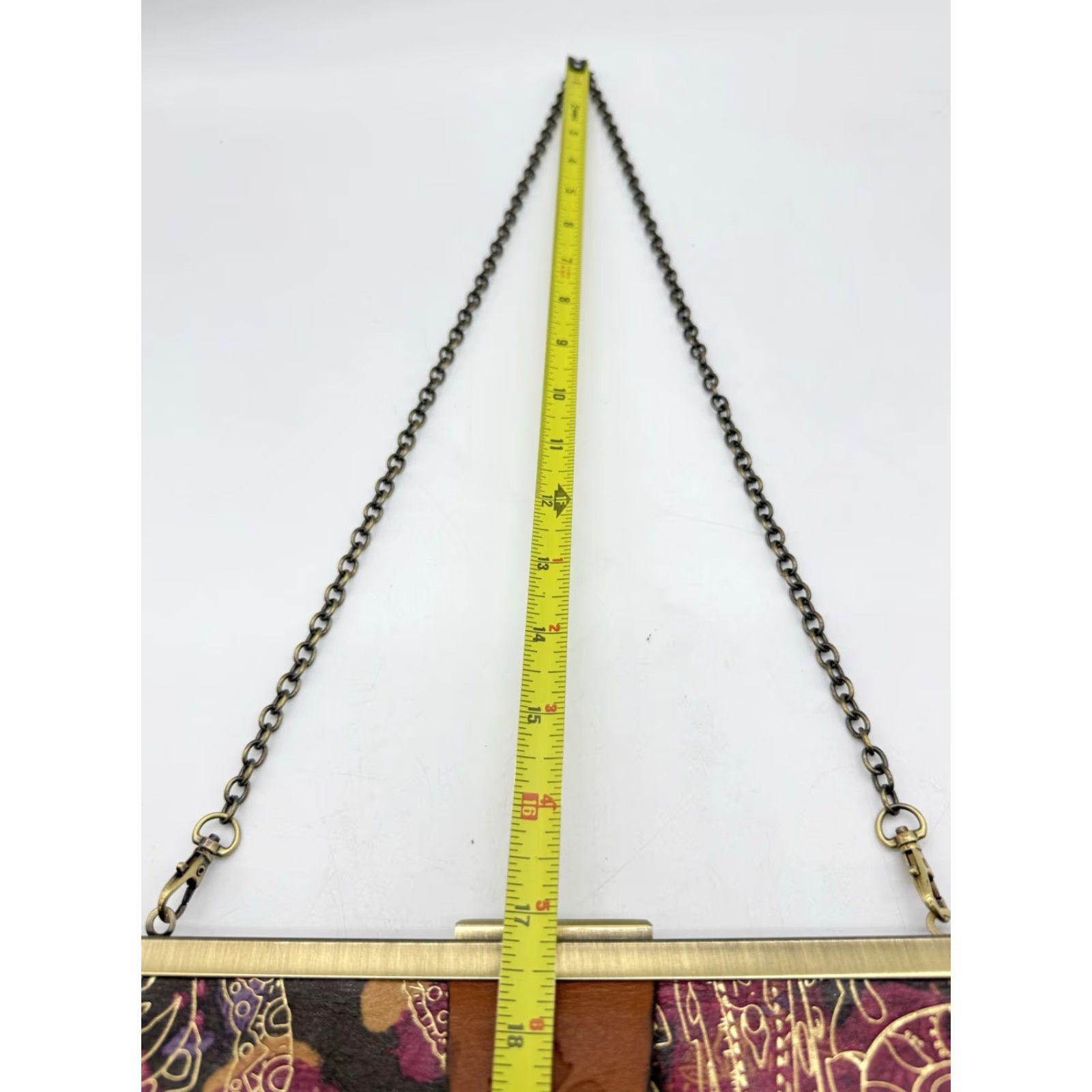 Patricia Nash VINTAGE Patricia Nash Clutch Bag Bag Clutch Women Medium Gold Leather Metallic Italian Framed Bag Georgia Athena Logo Bag Accessories Size ONE SIZE - 4 Thumbnail