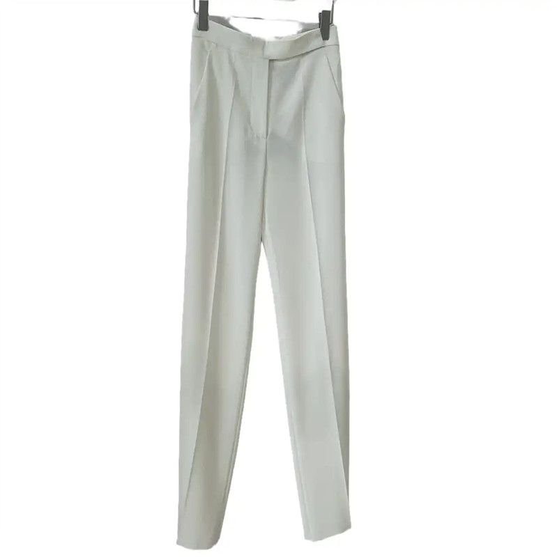 Max Mara MaxMara Elegant White Polyester Casual Pants 0089 Size 22" - 1 Thumbnail