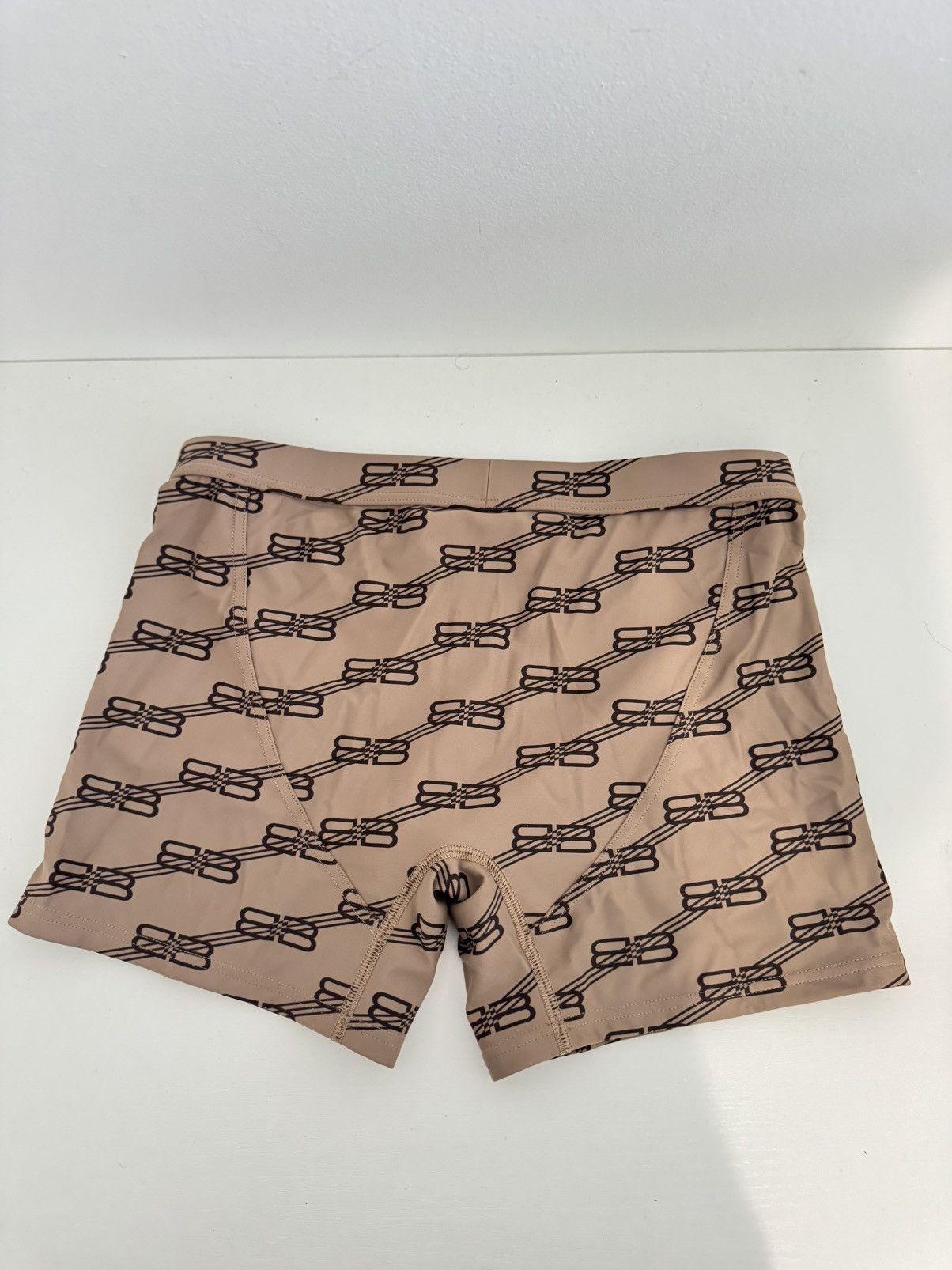 Balenciaga Balenciaga BB Monogram Swim Trunks Beige/Black SZ S Size US 31 - 7 Thumbnail
