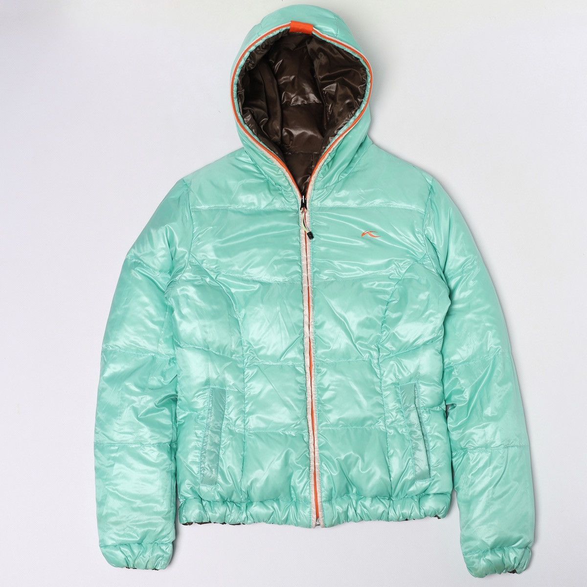 KJUS Kjus Reversible Down Puffer Jacket Brown Light Blue Ski Snow Size L / US 10 / IT 46 - 2 Thumbnail