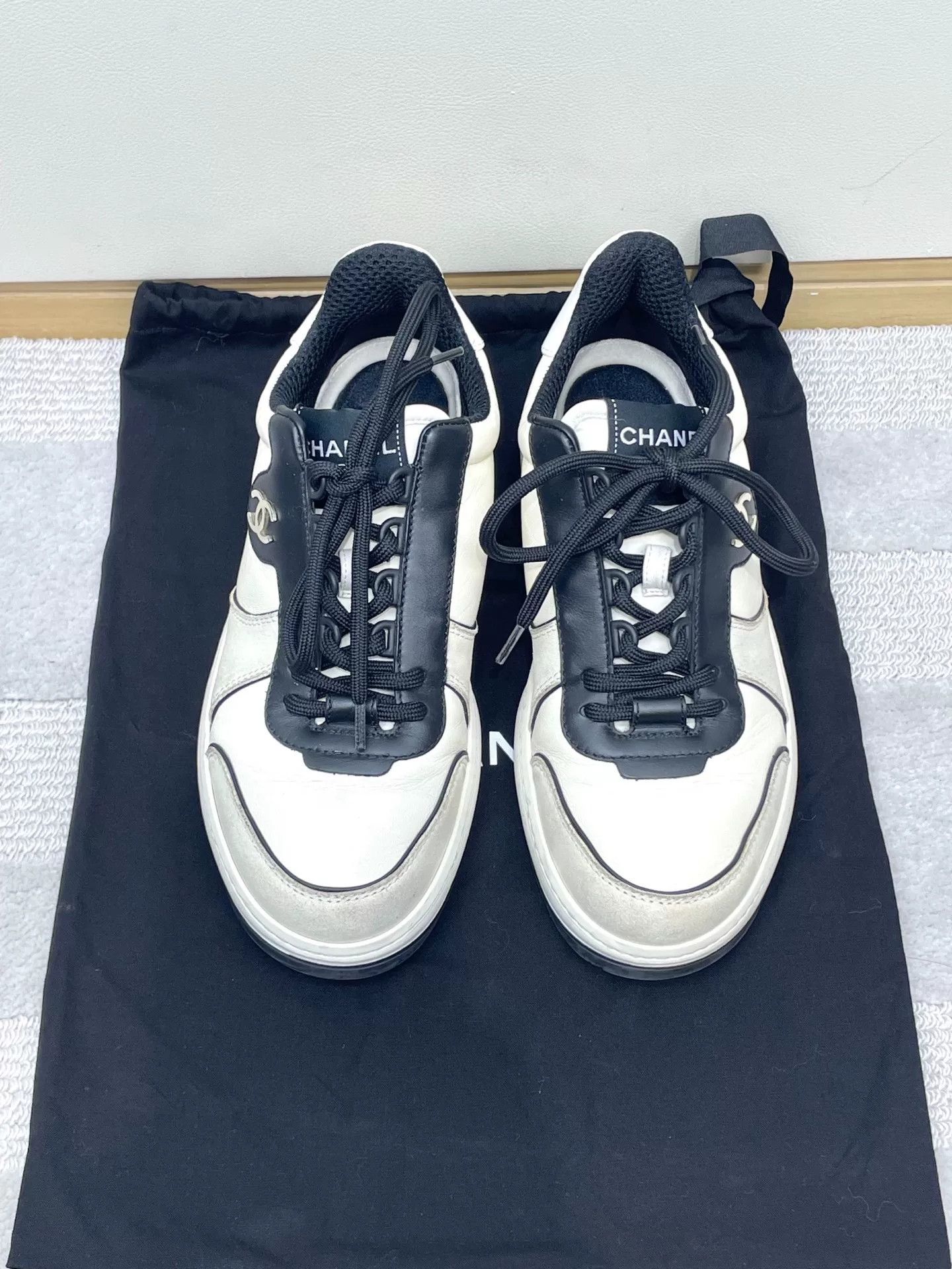 Chanel Chanel 23B Panda Color Block Sneakers Size US 5.5 / IT 35.5 - 1 Thumbnail