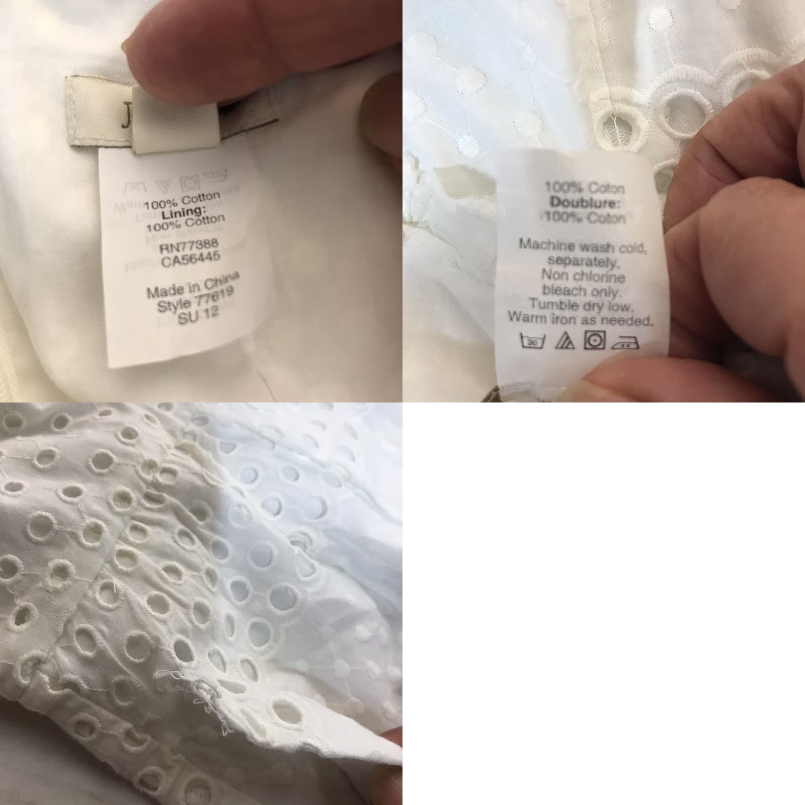 J.Crew J.CREW White Embroidered Midi Dress Womens Size 14 Sleeveless Career Shift Size XL / US 12-14 / IT 48-50 - 8 Thumbnail