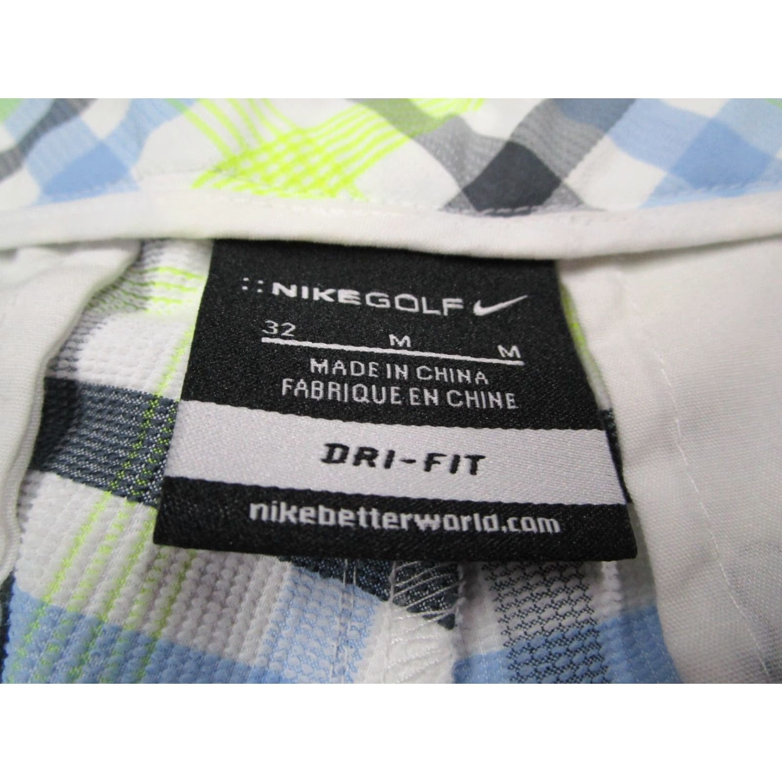 Nike Nike Golf Shorts Mens 32 Blue Dri-Fit Check 10" Chino Casual Travel Sports Golf Mens Size US 32 / EU 48 - 2 Thumbnail