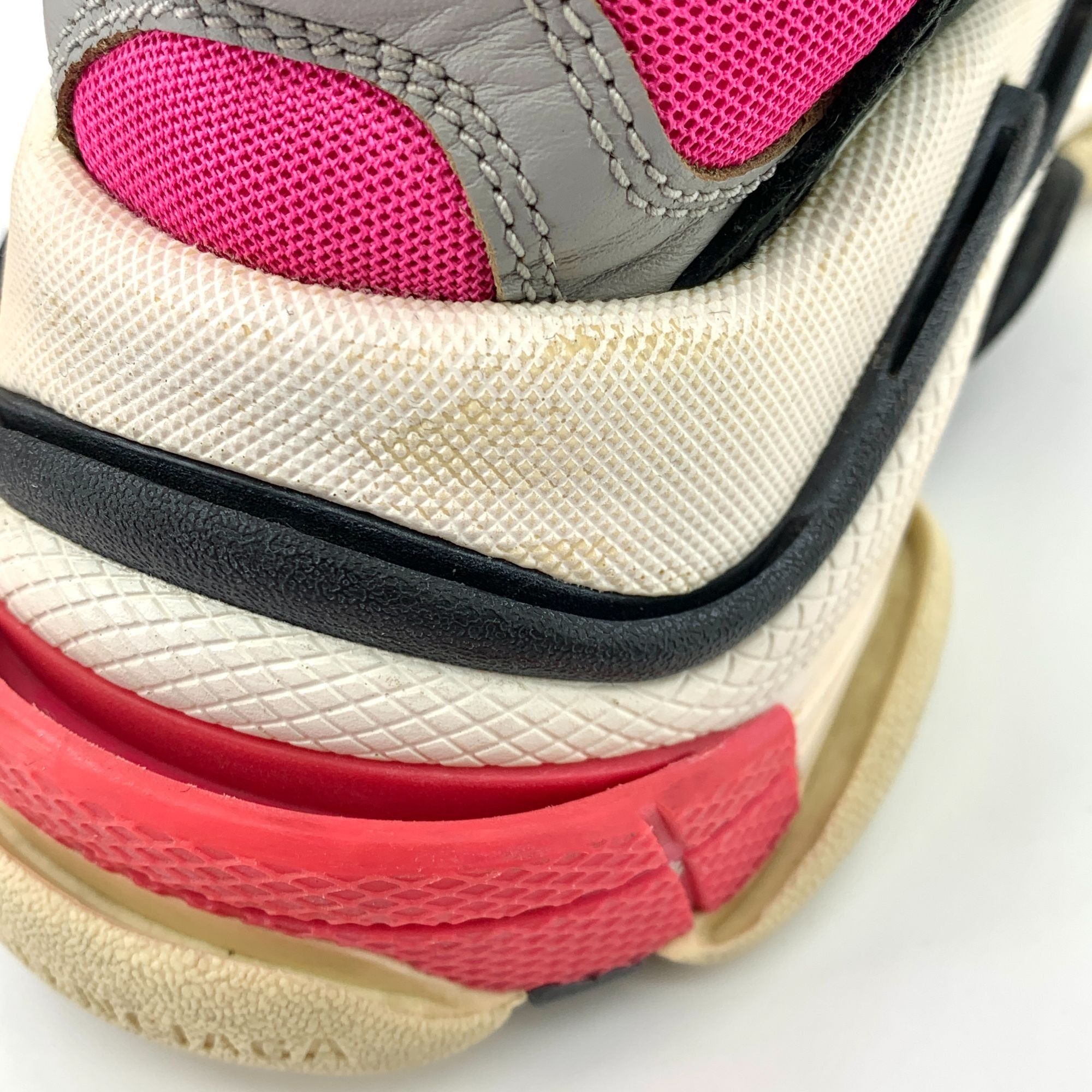 Balenciaga Balenciaga Womens Triple S Pink & Black Lace-Up Sneakers Siz Size US 6 / IT 36 - 4 Thumbnail