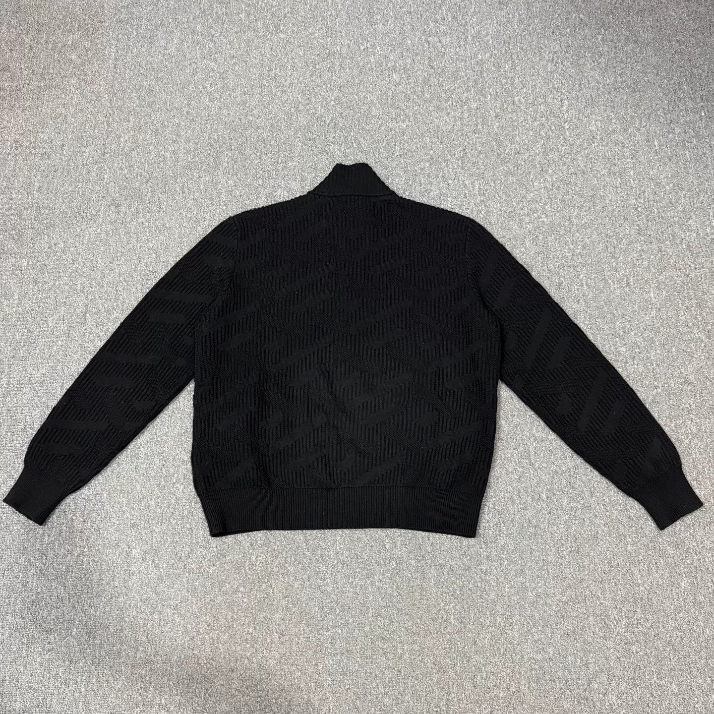 Versace Versace black knit zip-up jacket 54 Mint Size US L / EU 52-54 / 3 - 2 Thumbnail