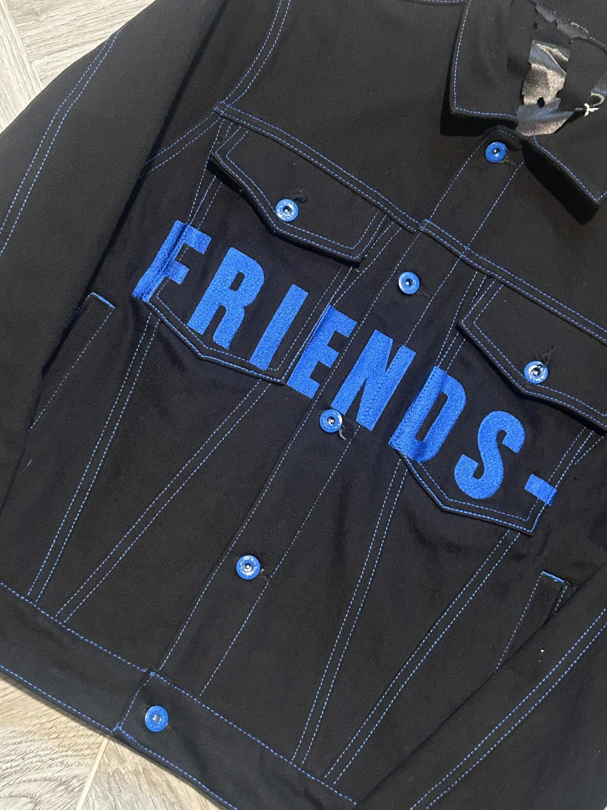 Vlone Rare Vlone Friends Denim Jacket – Black / Blue – Size Large Size US L / EU 52-54 / 3 - 3 Thumbnail