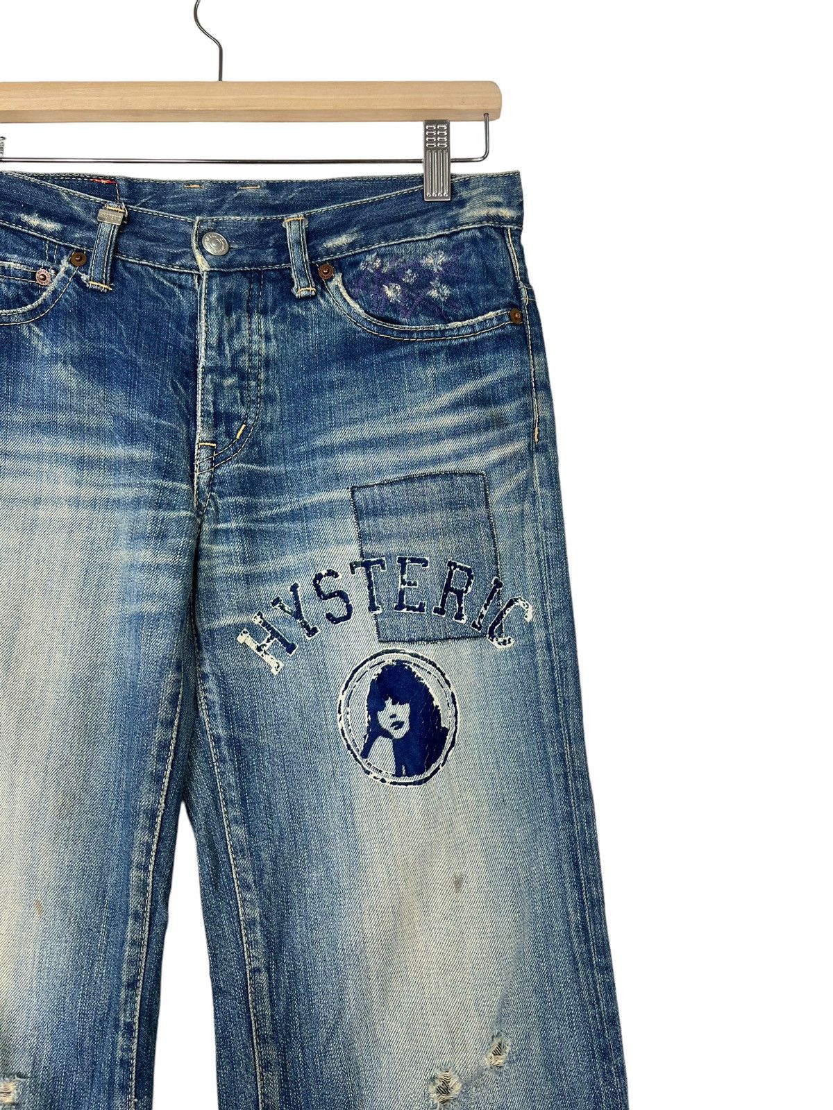 Hysteric Glamour 🔥 HYSTERIC GLAMOUR FLARE BLEACH WASH BOOTCUT Size US 30 / EU 46 - 7 Thumbnail