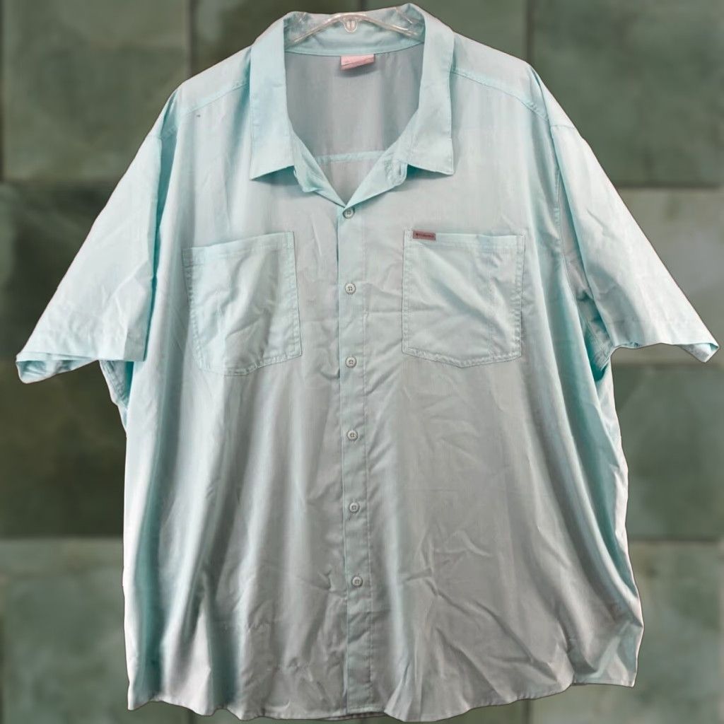 Vintage Columbia Men’s Shirt 4XL Blue Outdoor Fishing Shirt (Button-Up, Collared, Short Sleeve) - Outdoor, Casual, TravelMens Size US XXL / EU 58 / 5 - 1 Thumbnail