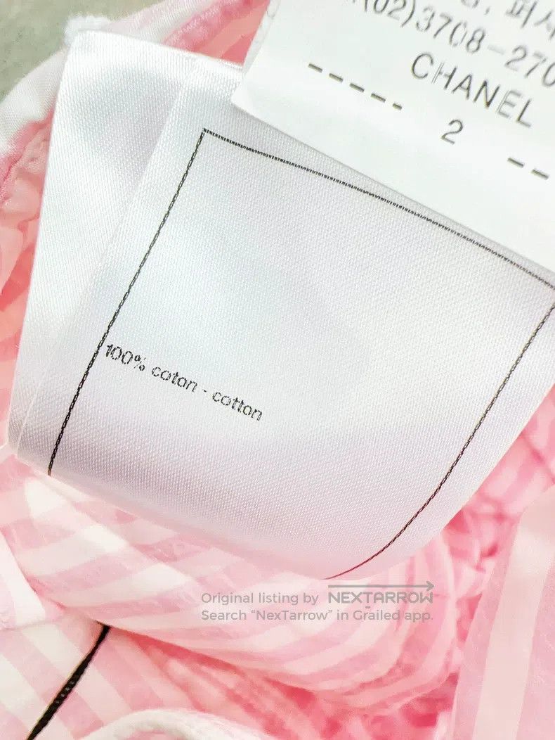 Chanel Chanel 24S early spring pink striped dark pattern letter l Size 25" / US 0 / IT 36 - 7 Thumbnail