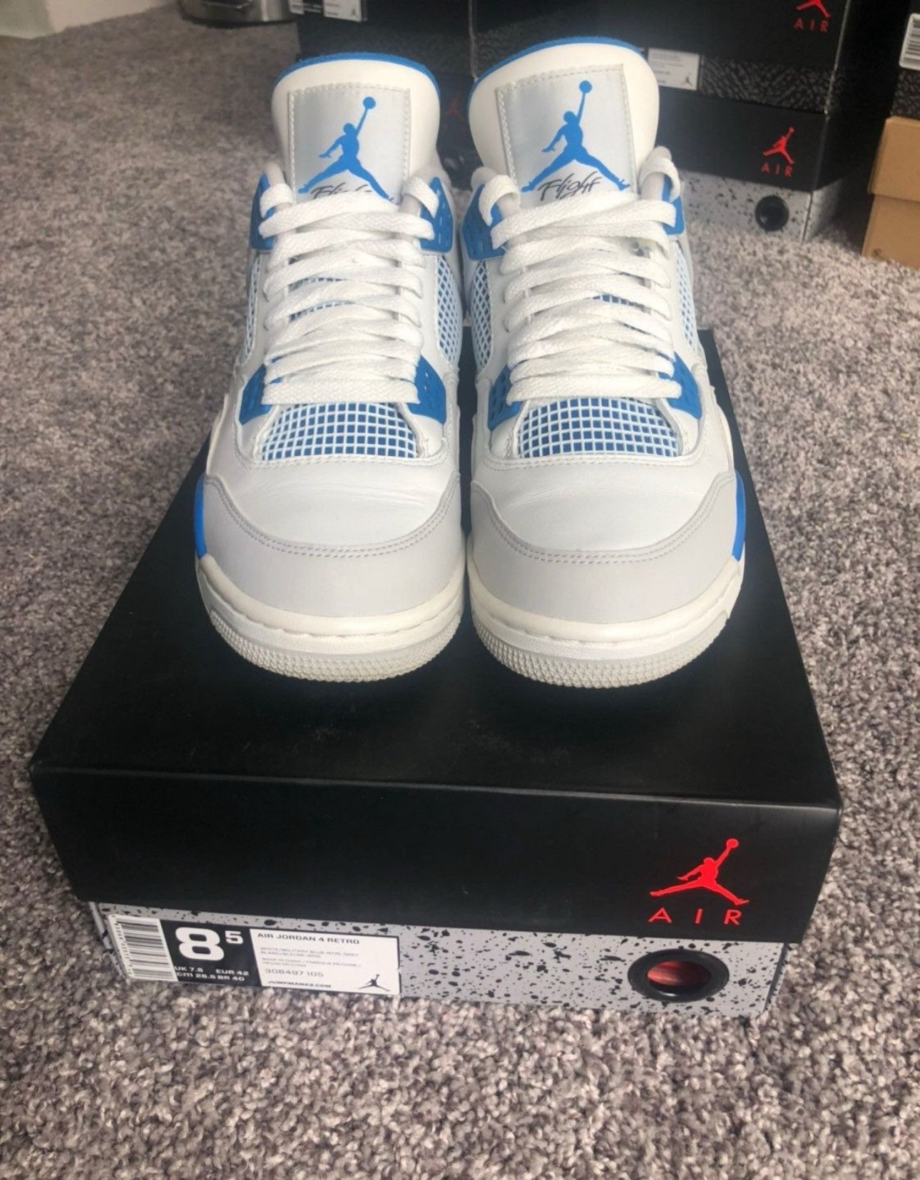 Nike Nike Air Jordan Retro 4 Military Blue Size US 8.5 / EU 41-42 - 2 Thumbnail