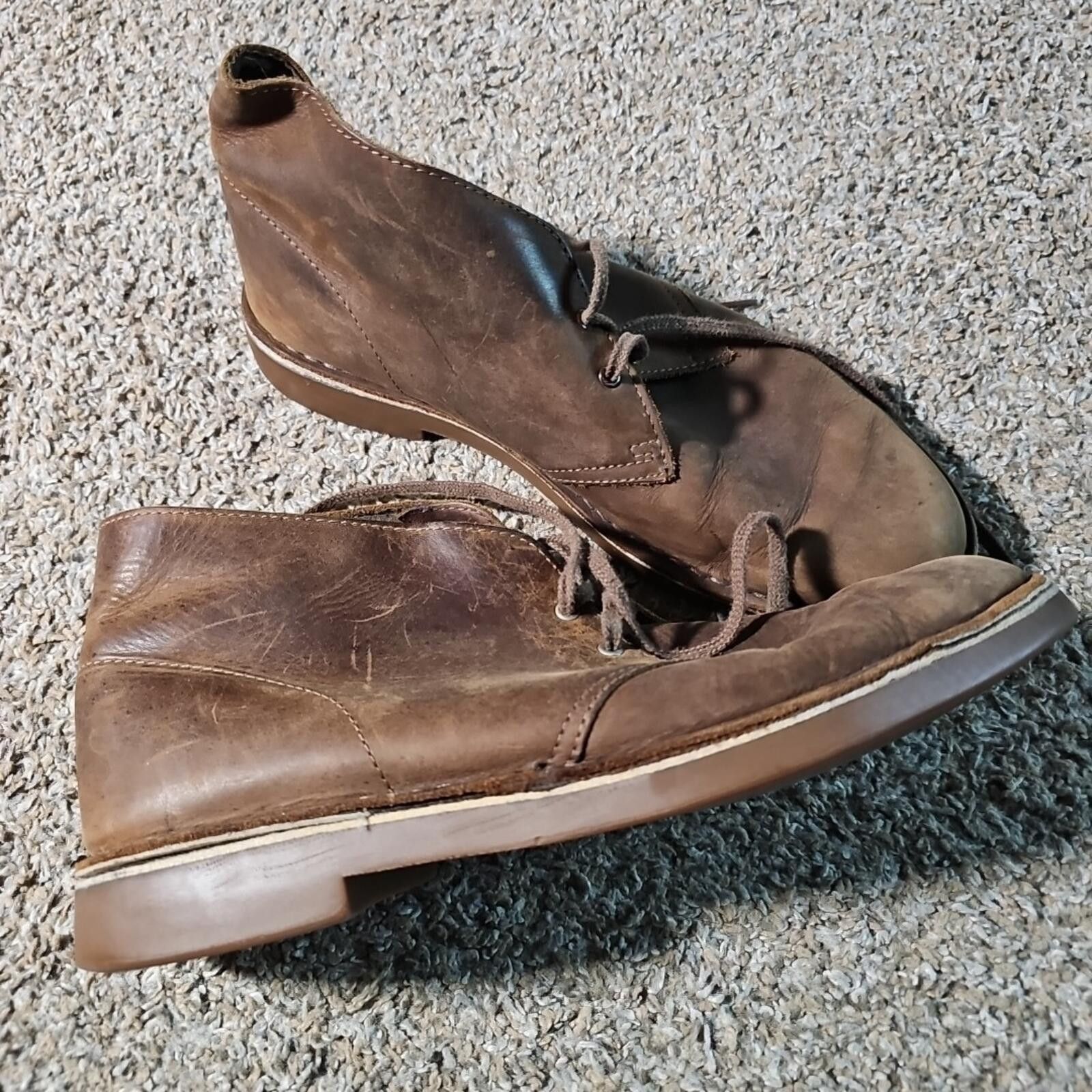 Clarks Clark's Mens 11M Leather Chukka Boots Size US 11 / EU 44 - 1 Thumbnail