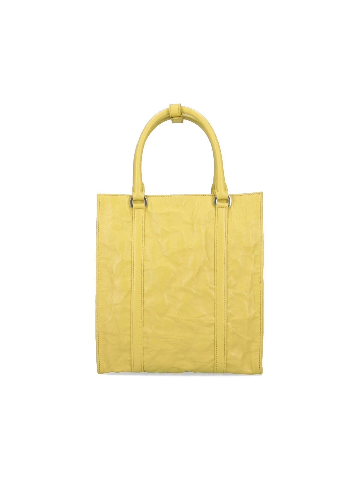 Prada PRADA Yellow Leather Tote Bag New Size ONE SIZE - 3 Thumbnail