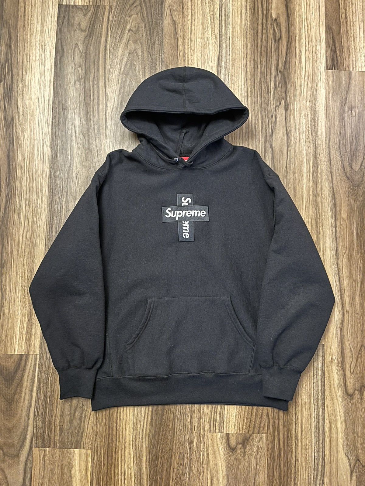 注目 Supreme パーカー - Black XL Hooded Logo Box Cross Supreme ...