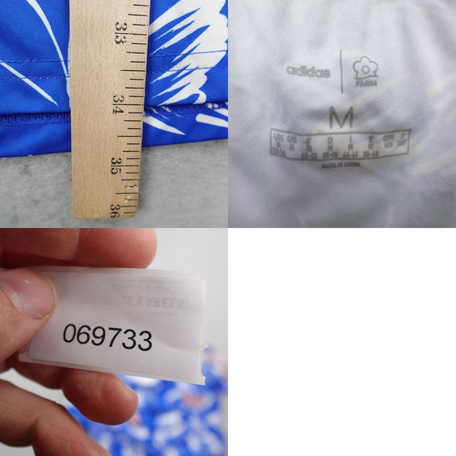 Adidas Adidas Dress Womens Medium Blue White Butterfly Print Mini Short Sleeve Crew Neck T-Shirt Dress Size 32" / US 10 / IT 46 - 8 Thumbnail
