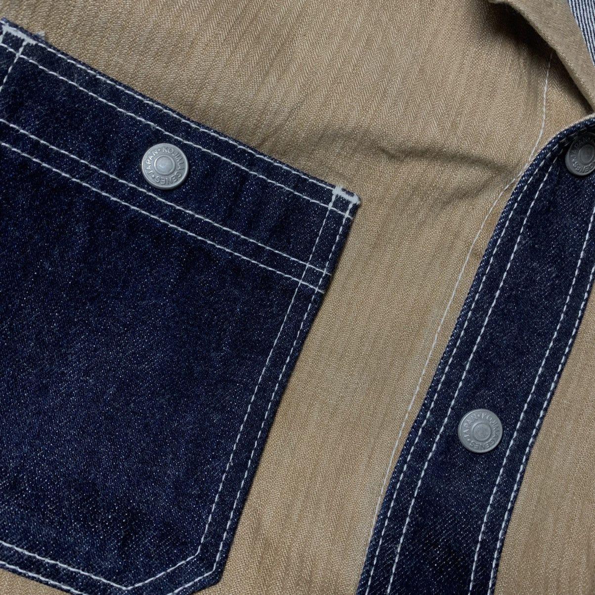 Japanesse Indigo Denim Colour Block Workshirt Kojima Genes