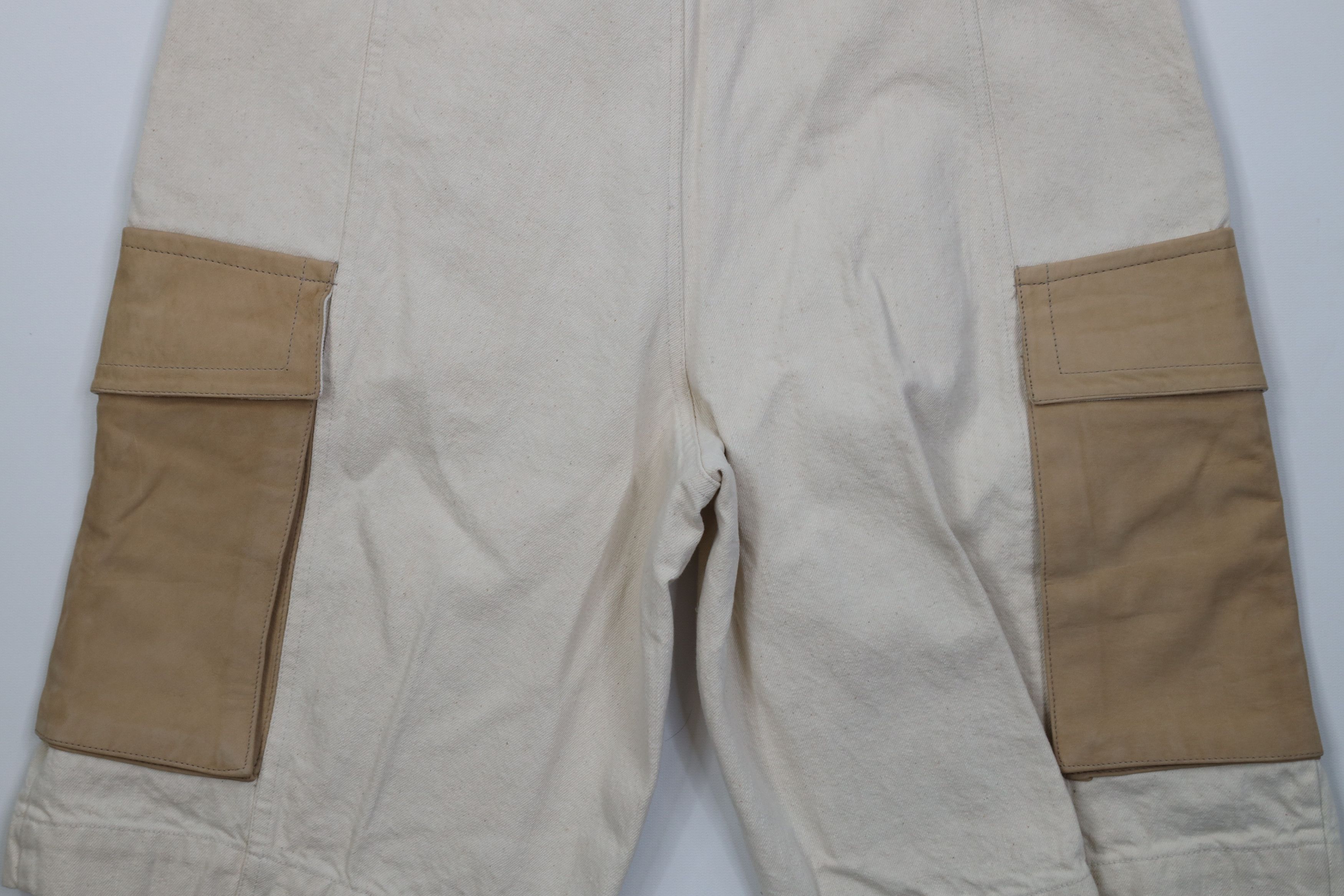 Vintage Deadstock Vintage 90s Streetwear Leather Trim Cargo Shorts Size US 32 / EU 48 - 13 Thumbnail