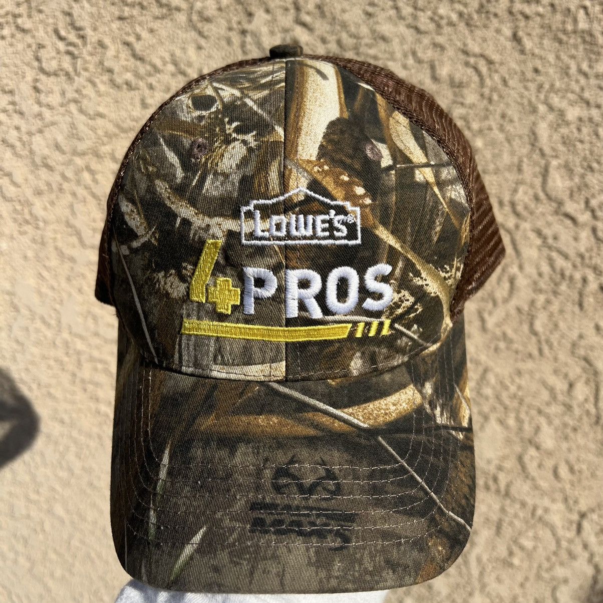 Vintage real tree camo lowe’s 4 pros trucker snapback hat Size ONE SIZE - 2 Thumbnail