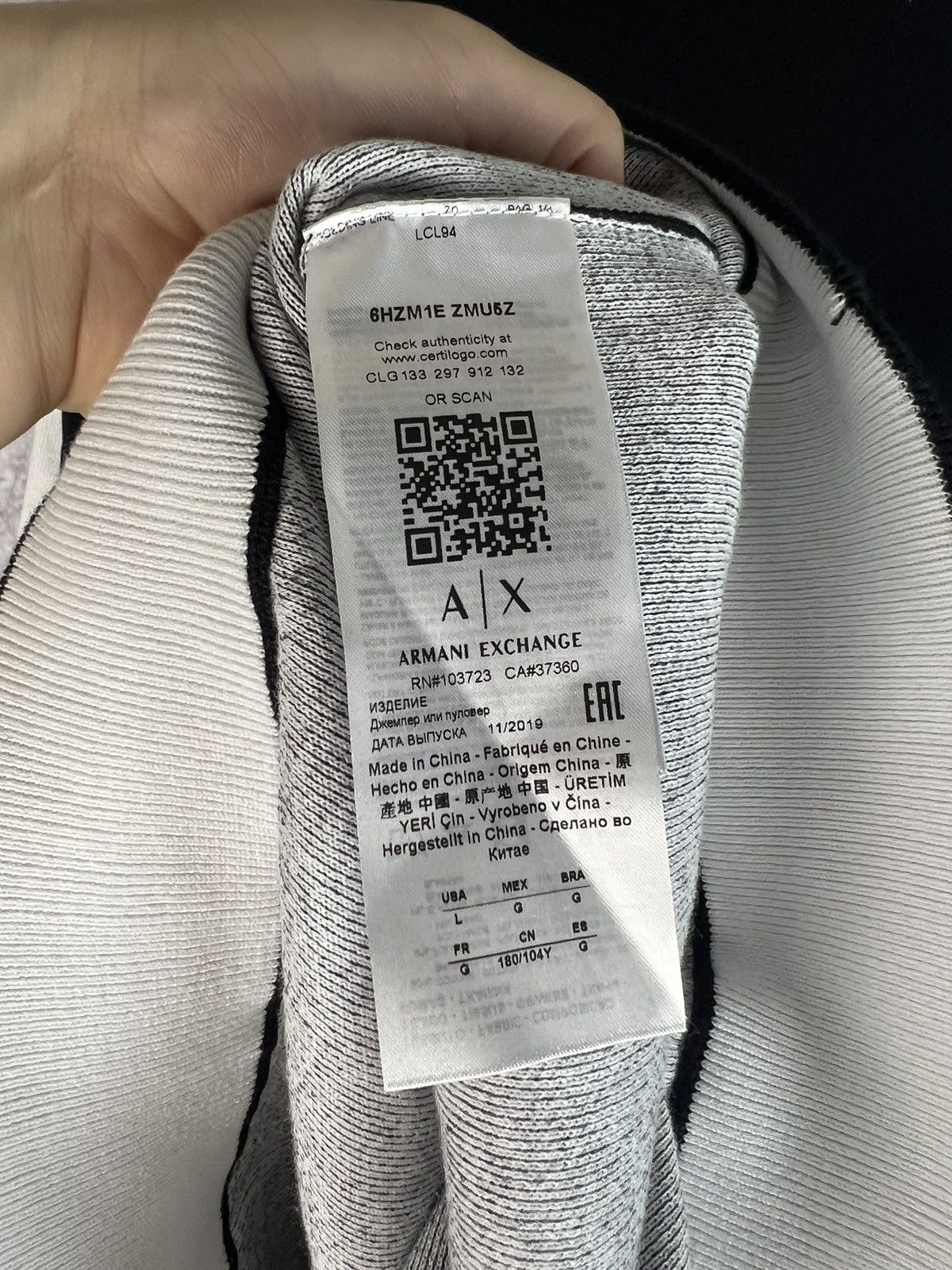 Armani × Armani Exchange × Vintage ARMANI EXCHANGE SPELLOUT sweater SWEATSHIRT Size US L / EU 52-54 / 3 - 5 Thumbnail