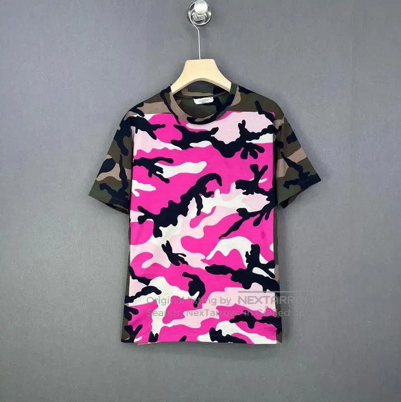 Valentino Valentino Women's Pink Camouflage Cotton T-Shirt . Size M / US 6-8 / IT 42-44 - 1 Thumbnail