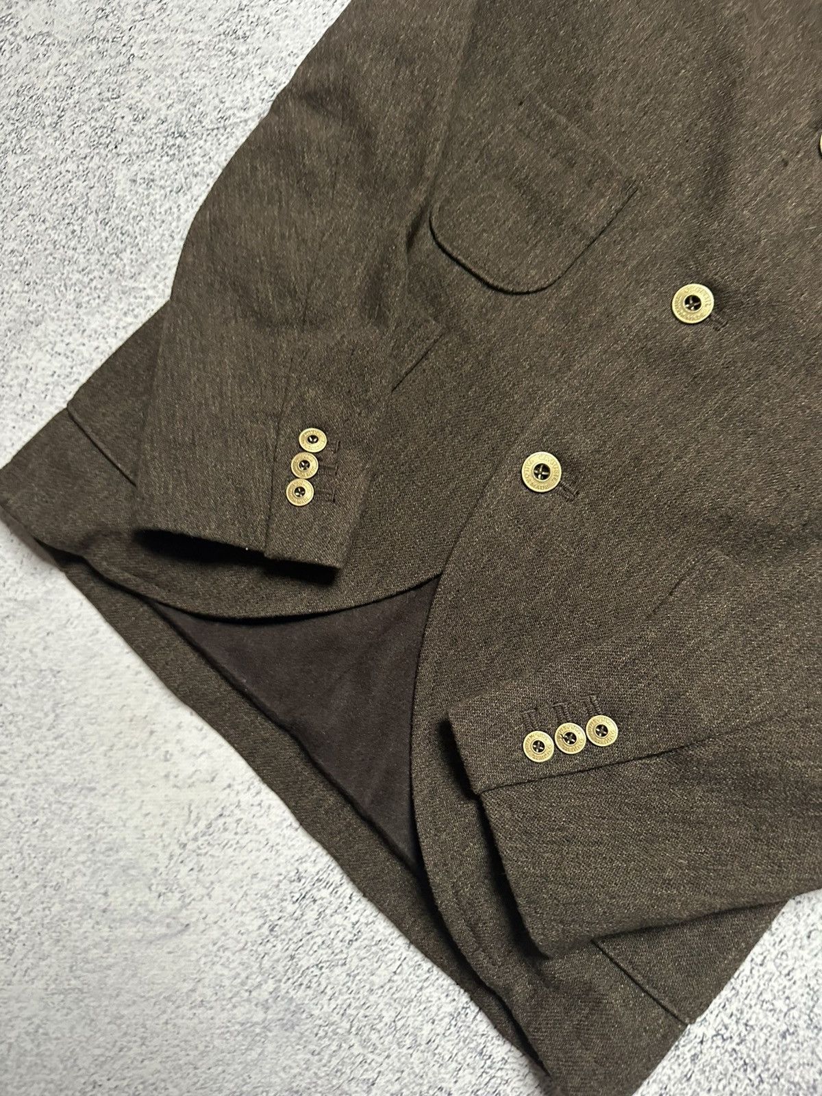 Studio D'Artisan ORGUEIL Wool Workwear Blazer Jacket Brown Japan Made Size 36R - 10 Thumbnail