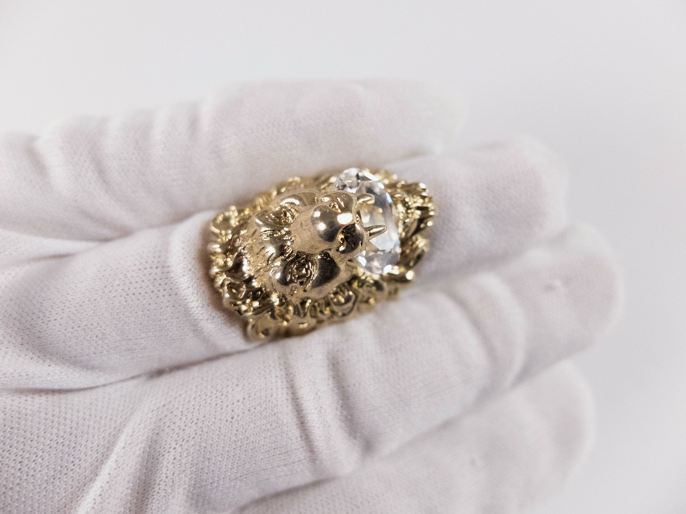 Gucci GUCCI gold tone lion head figure metal ring Size 13 / 6.5 Size ONE SIZE - 9 Thumbnail