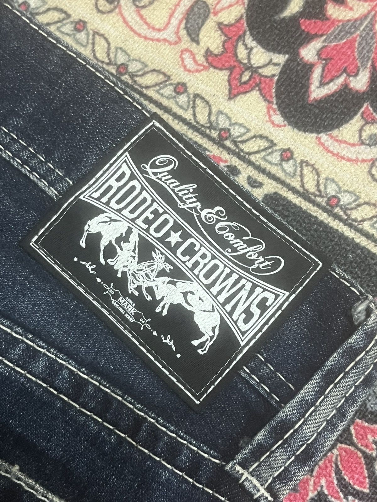 Japanese Brand Japanese Brand Rodeo Crowns Dark Whisker Washed Flare Jeans Size 27" / US 4 / IT 40 - 7 Thumbnail