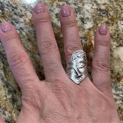 High Sport × Jewelry × Ring Of Fire Vintage Human Face Ring Size ONE SIZE - 3 Thumbnail