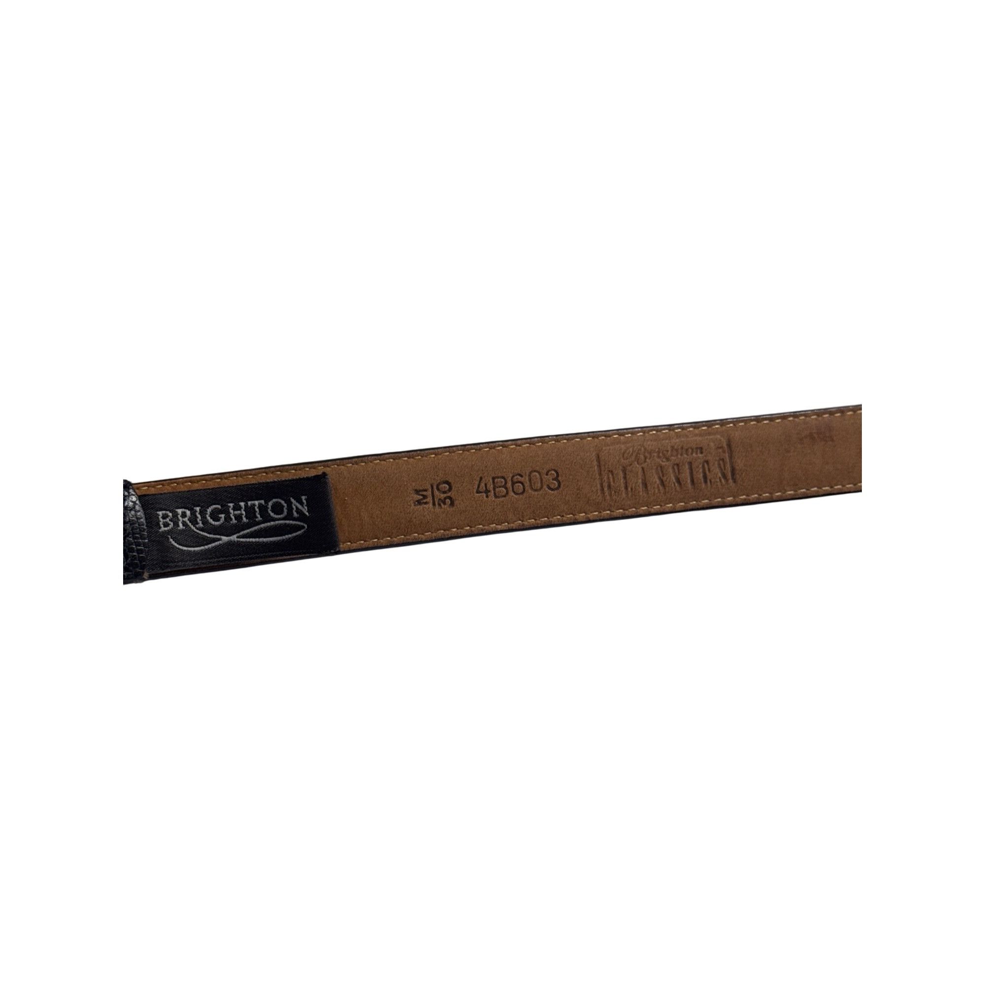 Brighton Brighton Womens Black & Gold Two-Tone Buckle Belt M/30 SKU 6 Size ONE SIZE - 7 Thumbnail