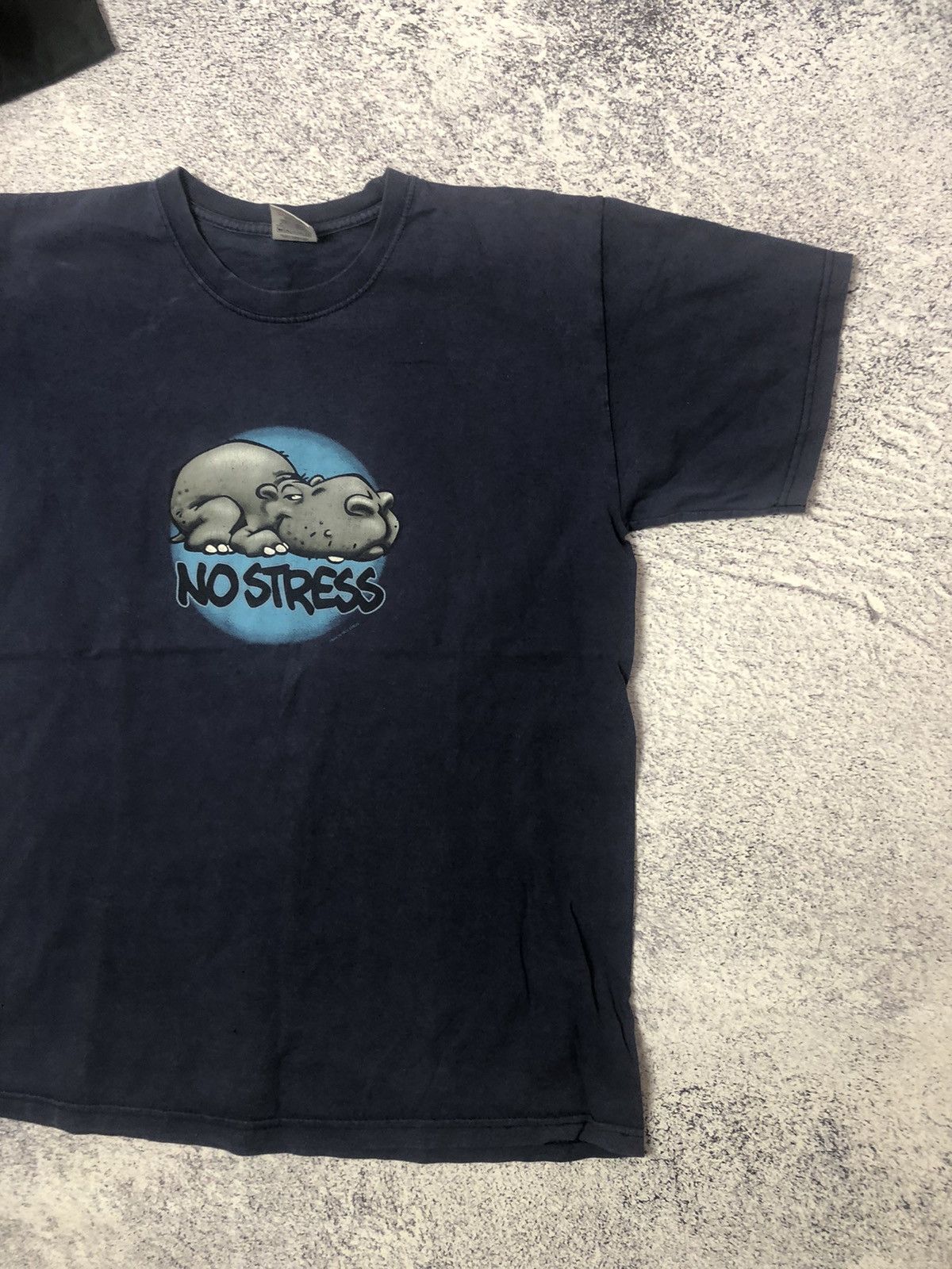 Vintage Merch Vintage t-shirt No Stress y2k mens size M casual rare Size US M / EU 48-50 / 2 - 3 Thumbnail