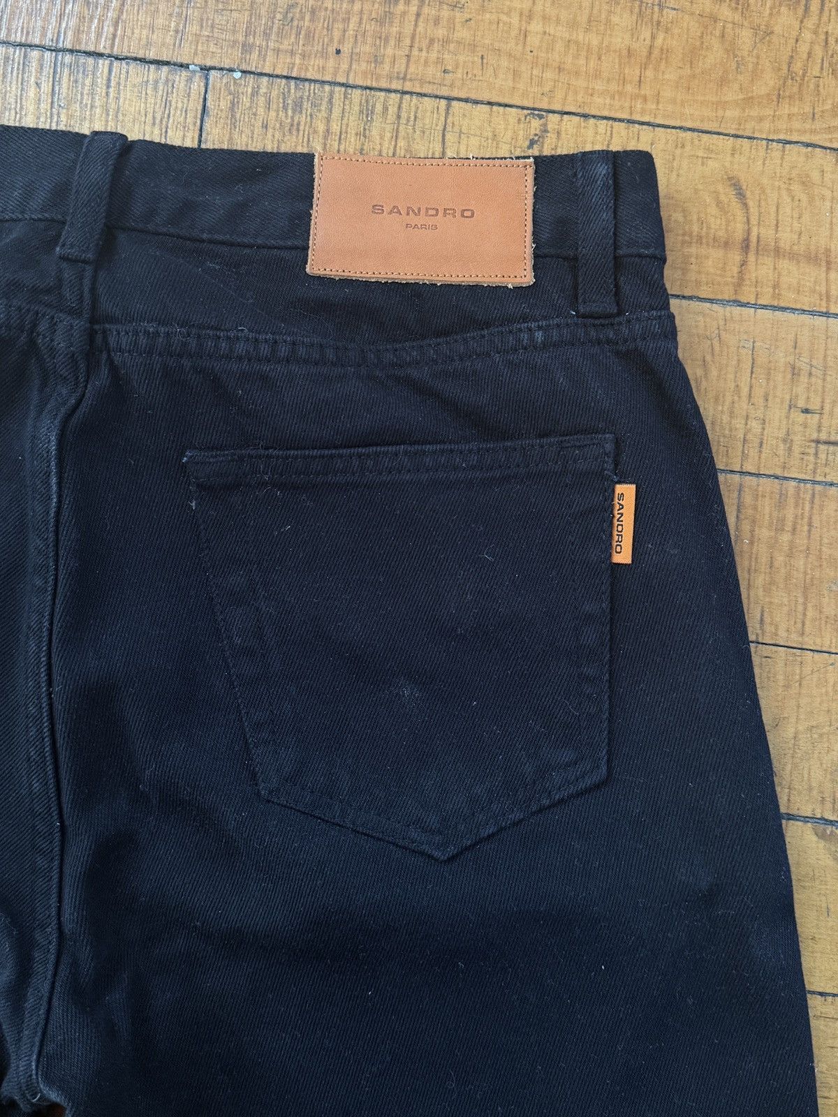 Sandro Sandro Etroit Black Denim Slim Size US 29 - 2 Thumbnail