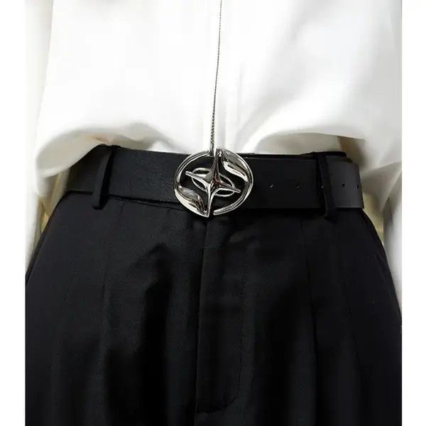 Leather Ishida x Chie Simple Star Punk Buckle PU Leather Belt Size ONE SIZE - 4 Thumbnail